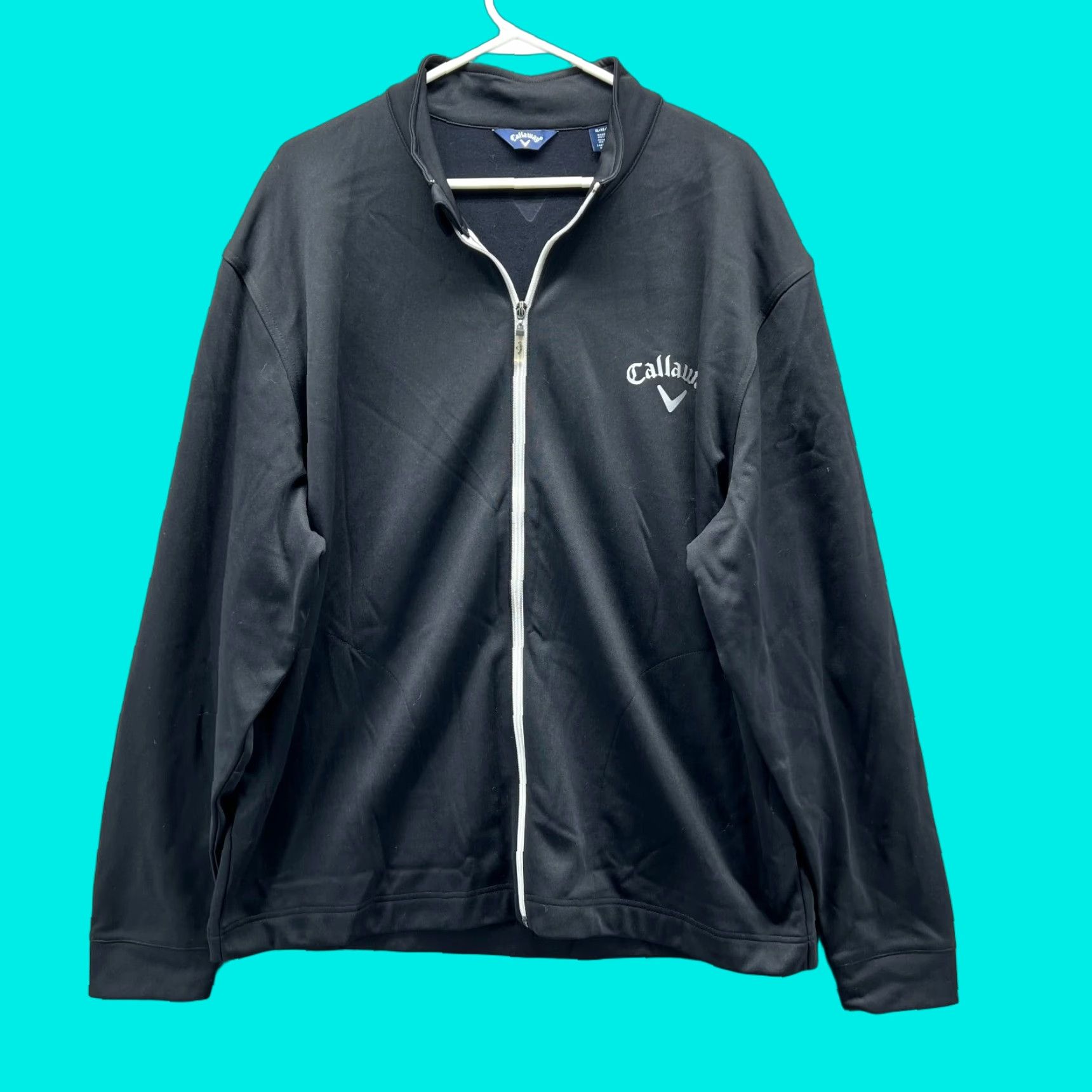 Callaway Callaway Jacket Mens XL Black Full Zip Windbreaker Polyester Track Vtg Size US XL / EU 56 / 4 - 1 Thumbnail