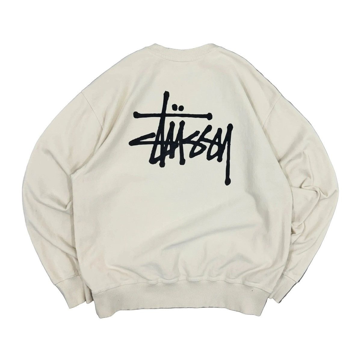 Stussy Stussy Cream Sweatshirt Large Size US L / EU 52-54 / 3 - 1 Thumbnail