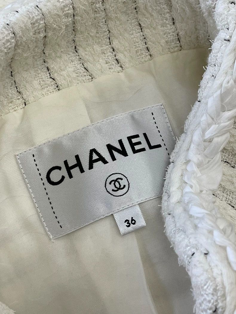 Chanel Chanel Cruise series white stand-up collar jacket Size XS / US 0-2 / IT 36-38 - 6 Thumbnail