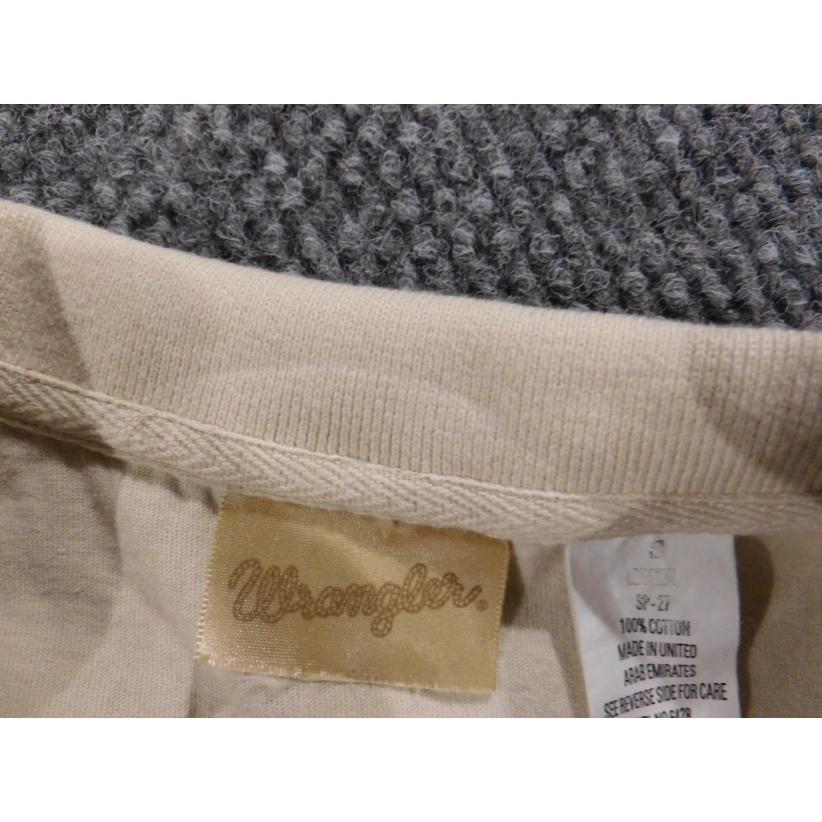 Wrangler Wrangler Blouse Womens S Beige Plaid Stretch Casual Western Button Long Sleeve Collared Pullover Cotton Polyester Rayon Vintage No Size S / US 4 / IT 40 - 4 Thumbnail