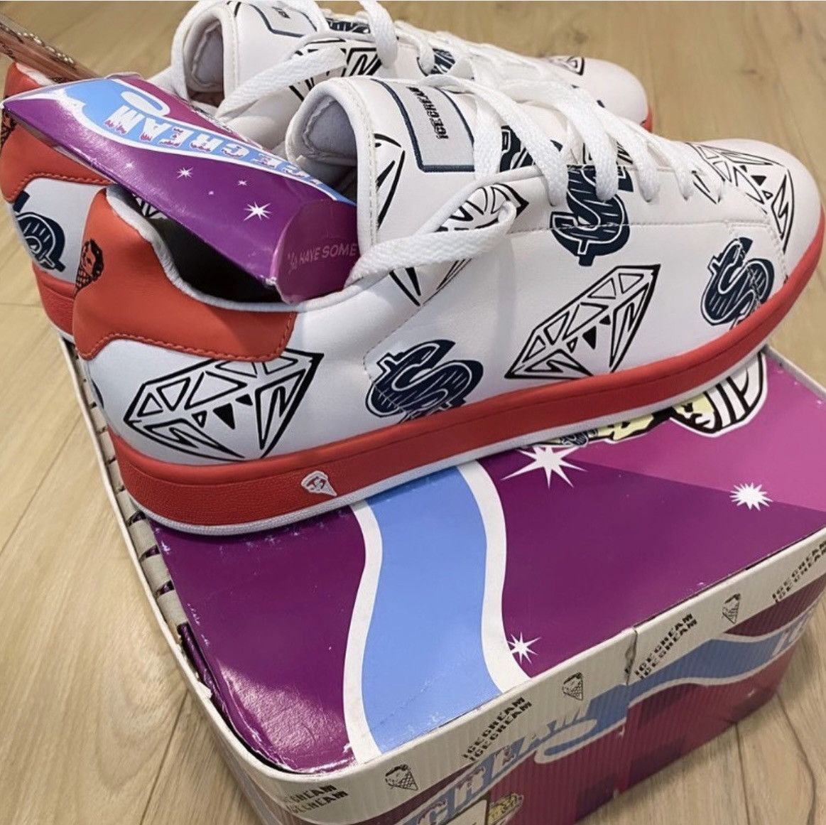 Icecream × Reebok VERY RARE OG REEBOK X BBC/ICE CREAM DIAMOND & DOLLAR SAMPLE Size US 11.5 / EU 44-45 - 3 Thumbnail