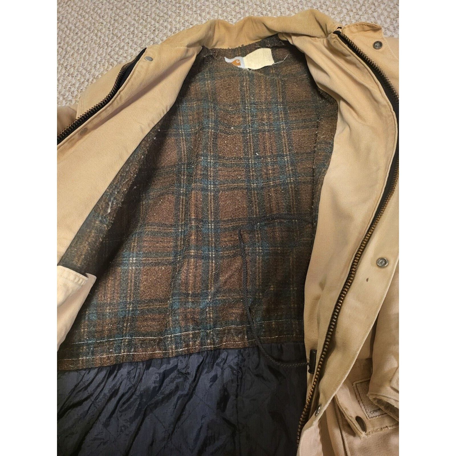 Carhartt Vintage 70s 80s Carhartt Detroit Sandstone Canvas Duck Size US XL / EU 56 / 4 - 8 Thumbnail