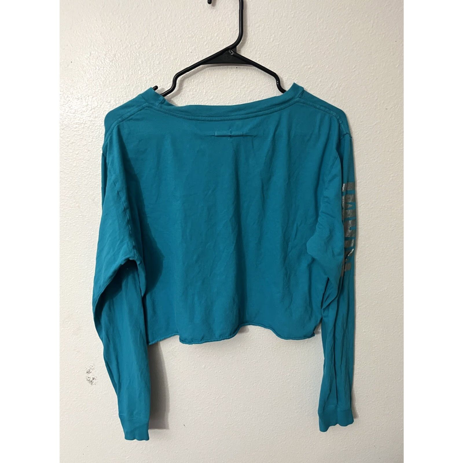 Nike NFL Team Liv NFL Super Bowl Long Sleeve Shirt Medium blue logo Cropped Women Size M / US 6-8 / IT 42-44 - 2 Thumbnail