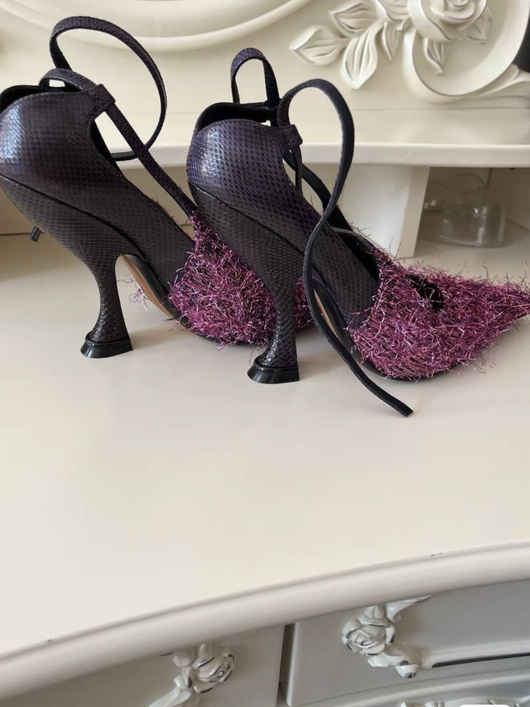 Lanvin Lanvin Rita Leather Pump / Purple Size US 9 / IT 39 - 1 Thumbnail