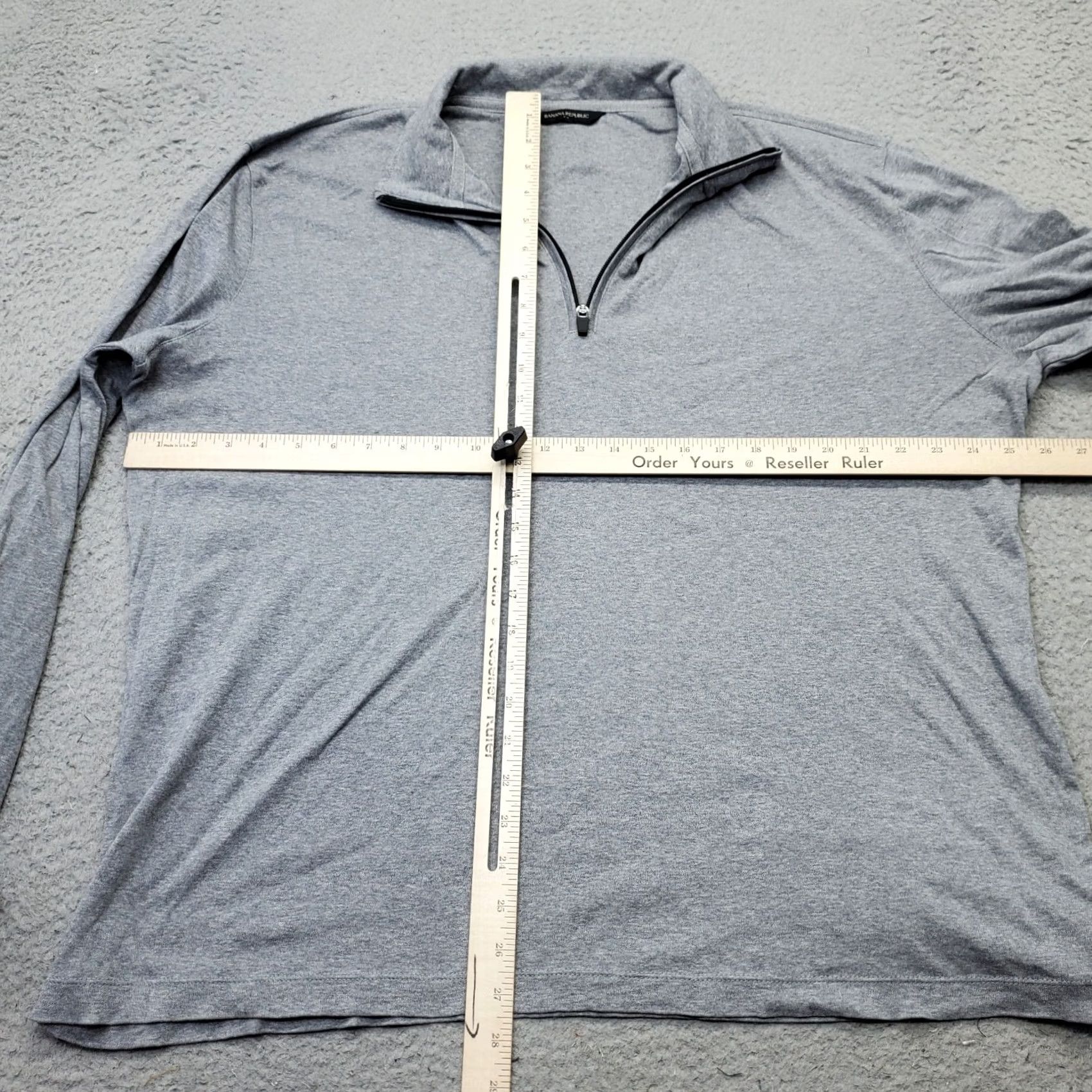 Banana Republic Banana Republic Mens XL Gray 1/4 Zip Pullover Shirt Casual Activewear Long Sleeve Breathable Size US XL / EU 56 / 4 - 5 Thumbnail