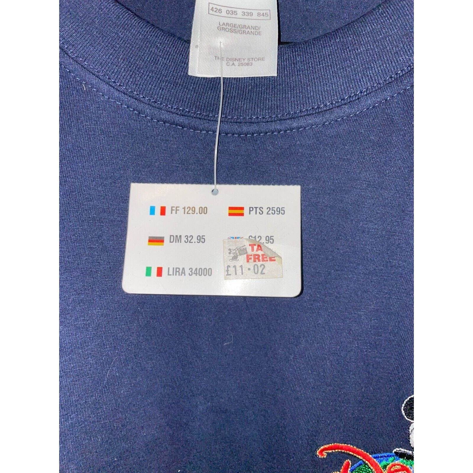 Disney Vintage Disney London Shirt The Store Blue Mickey Mouse Tee Size US L / EU 52-54 / 3 - 5 Thumbnail