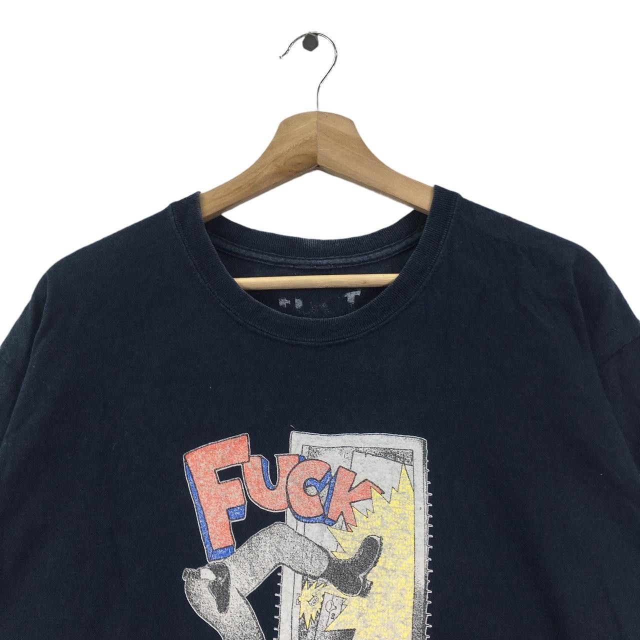 Vintage Vtg FUCT USA SKATEBOARD F*** The Police Punk Tee Shirt Size US L / EU 52-54 / 3 - 2 Thumbnail