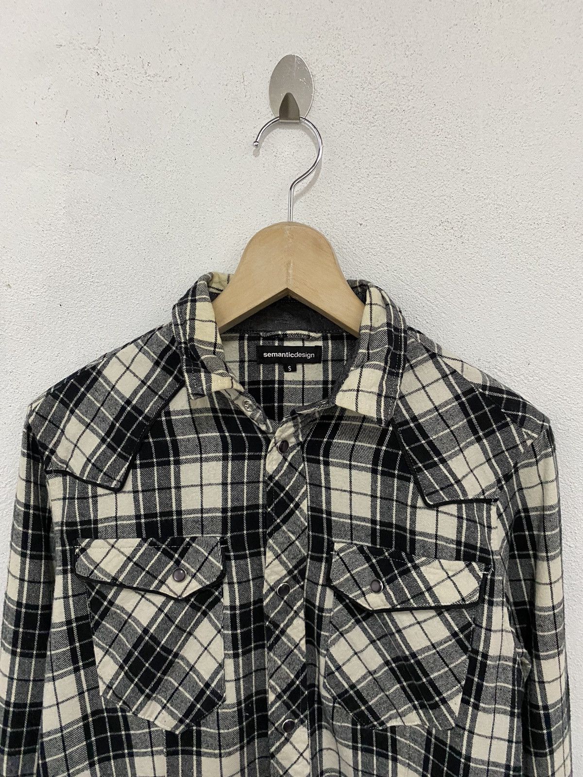 Japanese Brand × semanticdesign Japanese Brand Semantic Design Multipocket Flannel Shirt Size US S / EU 44-46 / 1 - 3 Thumbnail