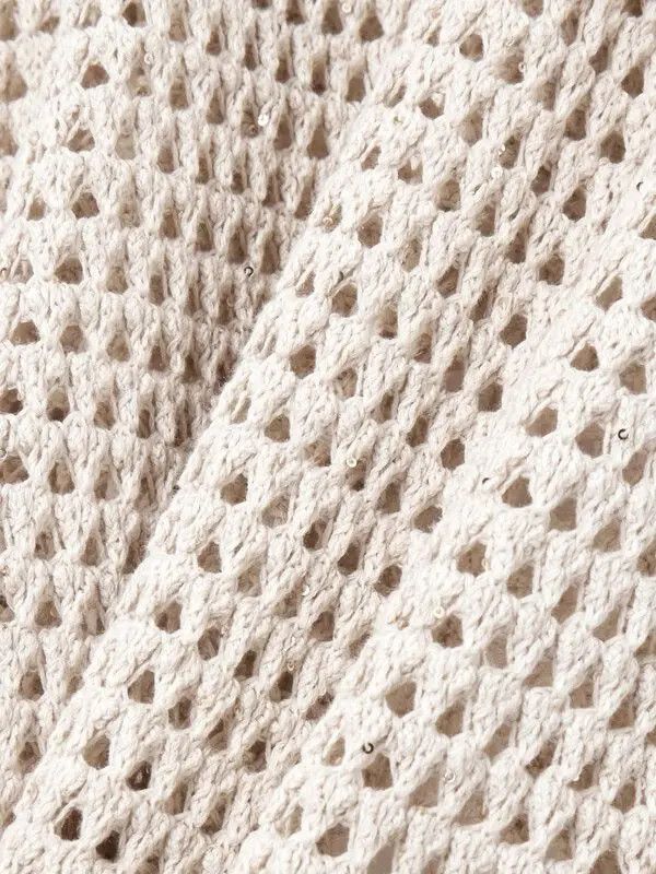 Brunello Cucinelli o1y0725 Maxi Dress in Beige Size L / US 10 / IT 46 - 4 Thumbnail