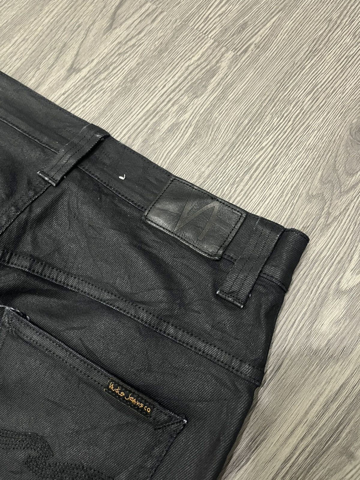 Nudie Jeans Nudie black coated denim Jeans Size US 31 - 10 Thumbnail