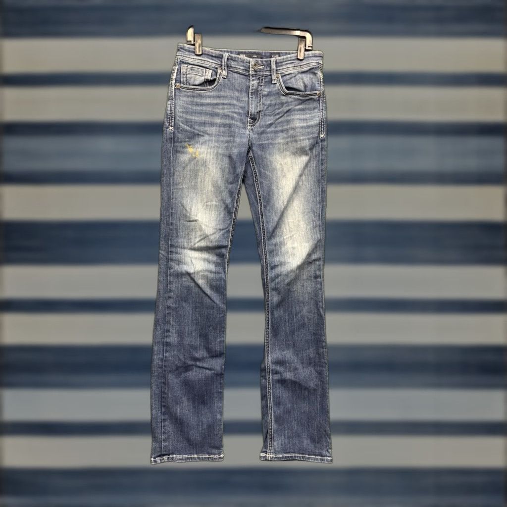Buckle Buckle Bke Jeans Mens 31x38 Medium Wash Straight Leg Stretch Casual Comfort Denim 5-Pocket Regular Blue Mens Jeans 31in 38in���