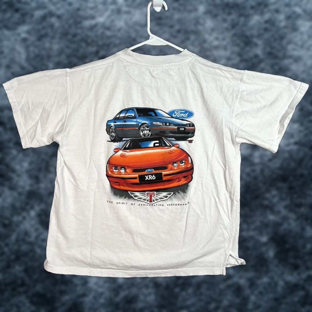Ford VINTAGE Ford Motorsport Falcon XJ6 XJ8 Racing Car T Shirt Adult Large White Mens Size US L / EU 52-54 / 3 - 1 Thumbnail