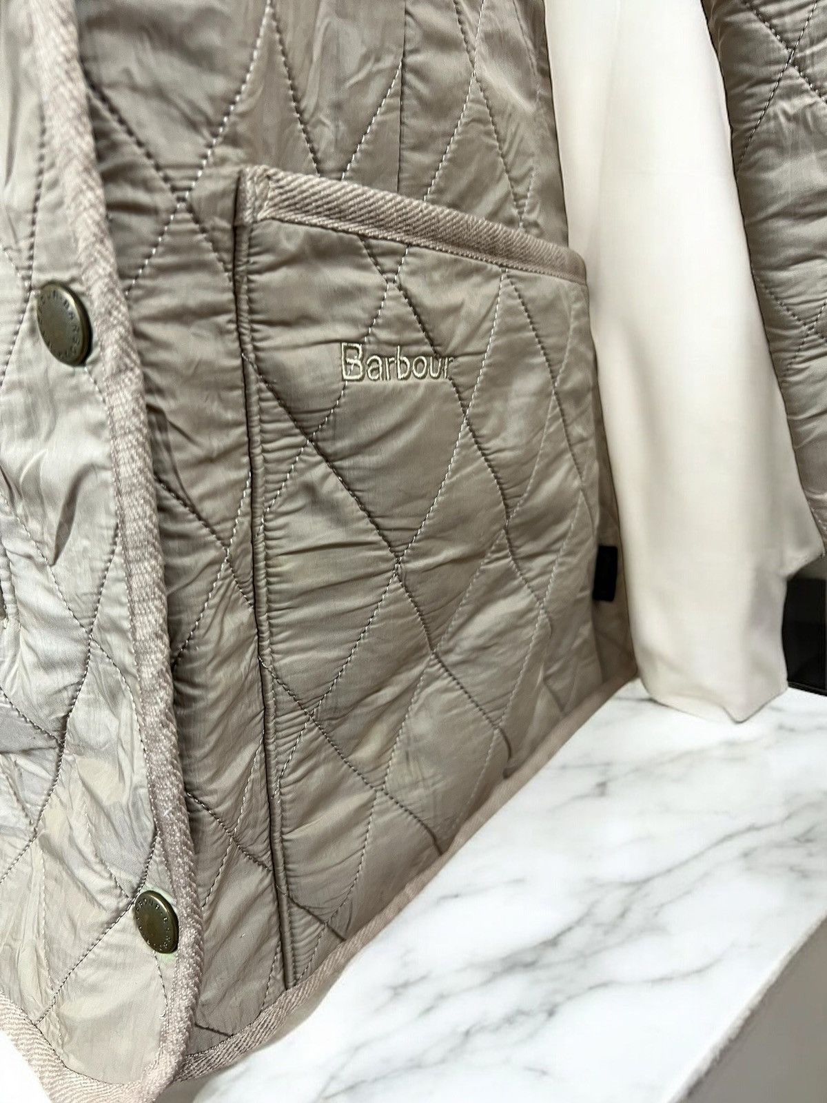 Barbour Barbour Beige Ladies Polarquilt Jacket size M Size M / US 6-8 / IT 42-44 - 2 Thumbnail
