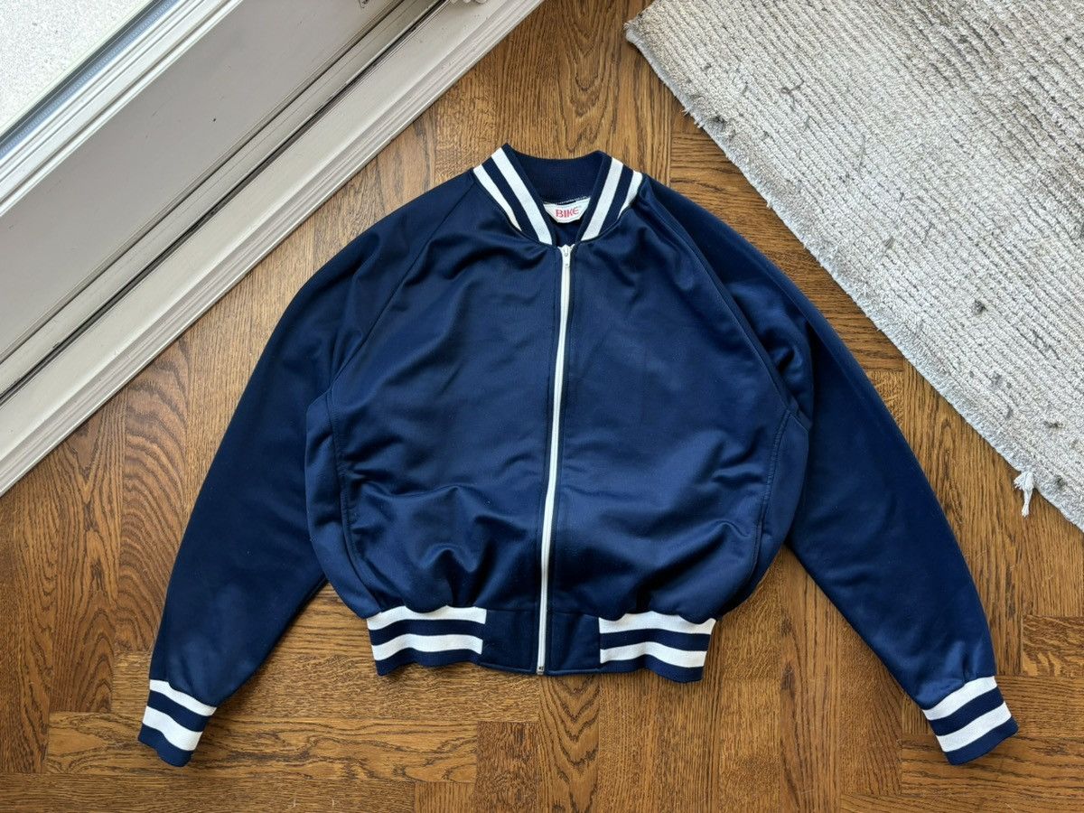 90s Bomber Jacket Vintage Starter Satin Jacket Bike Brand M