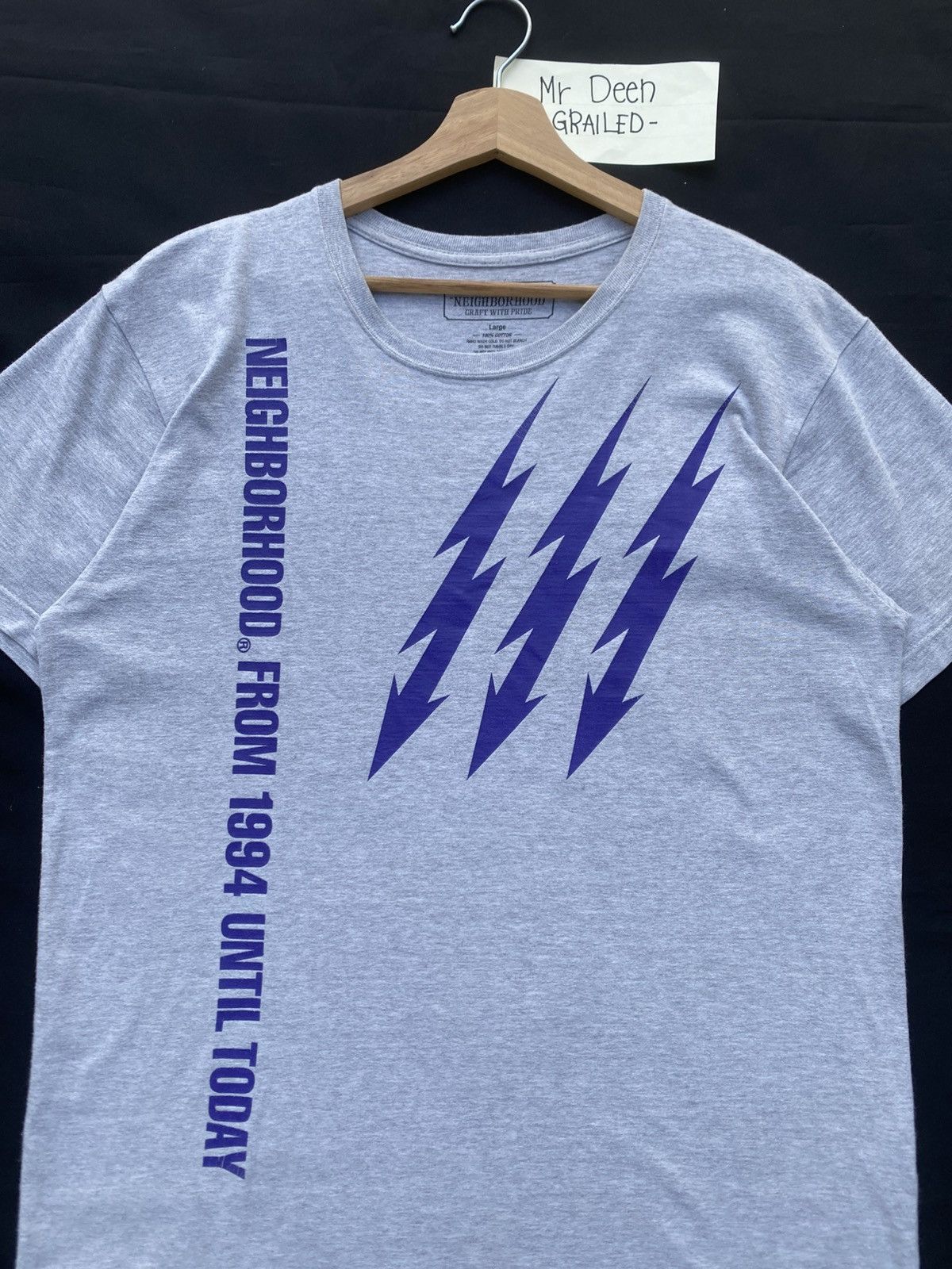 Neighborhood Rare Neighborhood Familia Japanese Brand Grey Tshirt Size US L / EU 52-54 / 3 - 8 Thumbnail