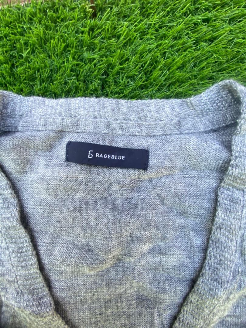 Japanese Brand Rageblue Cardigan Two Tone Colour Double Pocket Size L / US 10 / IT 46 - 5 Thumbnail