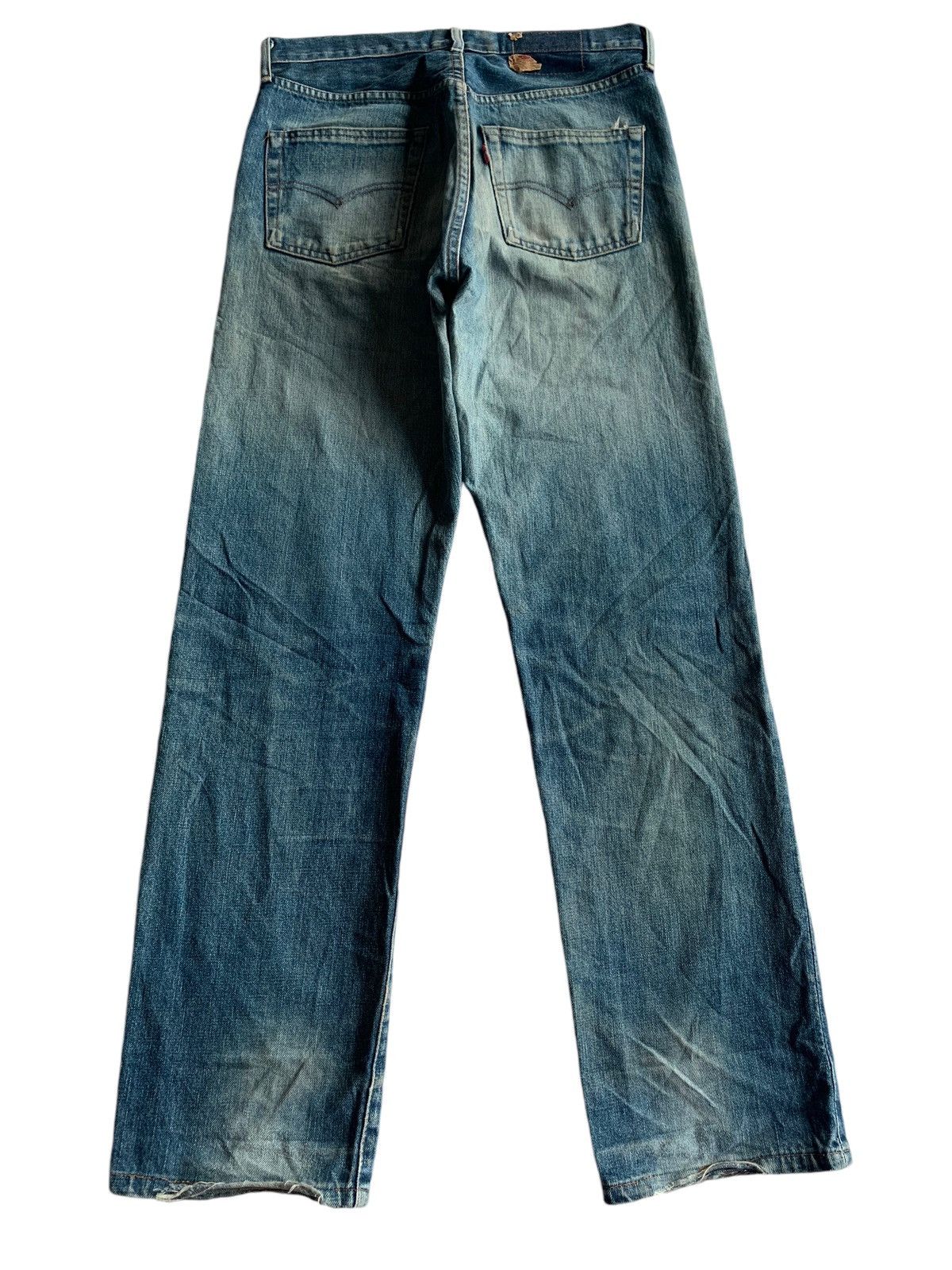 Vintage Levis Big E 502XX Selvedge Distressed Denim