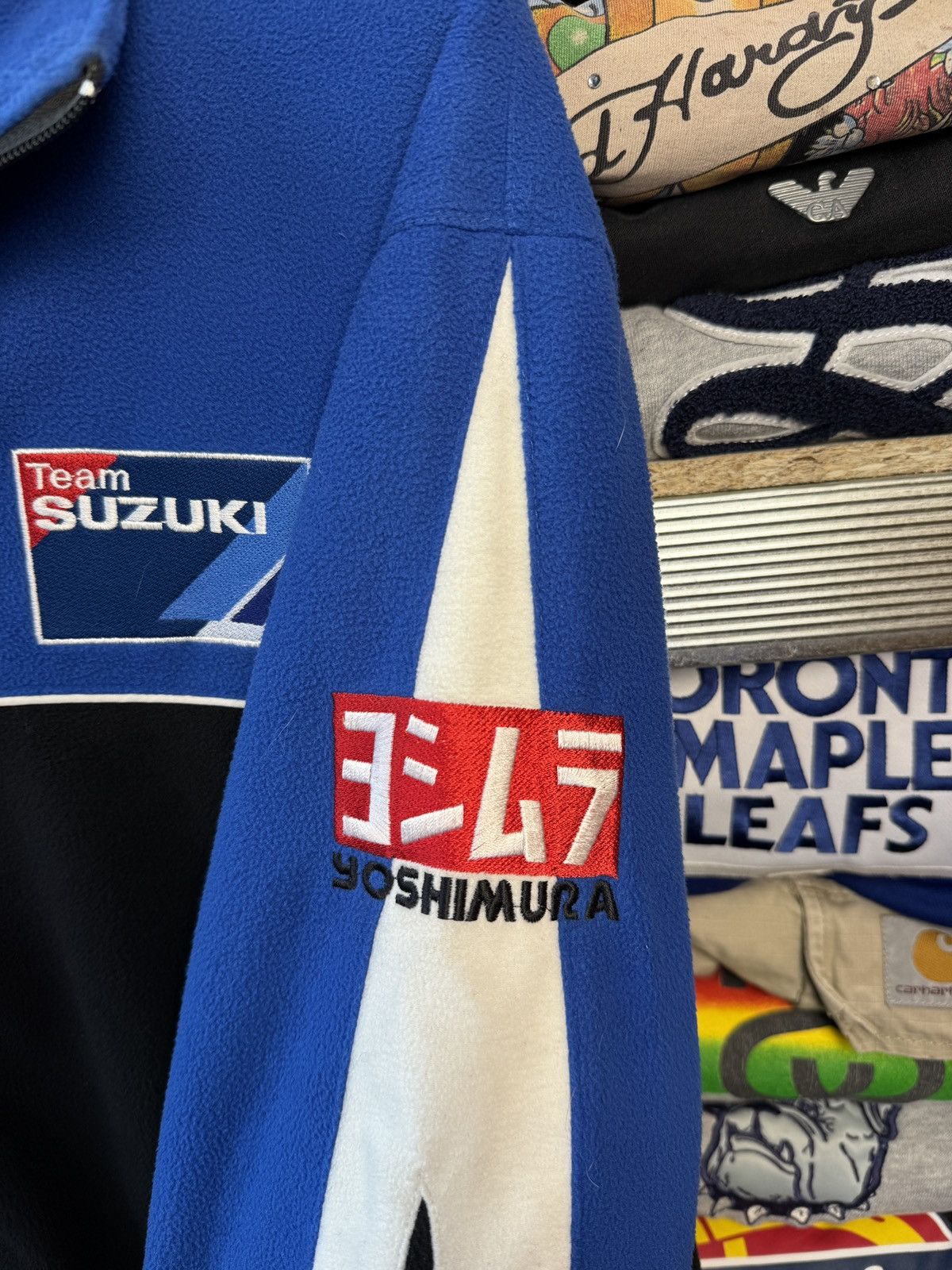 NASCAR × Vintage Vintage Suzuki Racing Fleece Jacket Nascar Big Logo Size US L / EU 52-54 / 3 - 4 Thumbnail