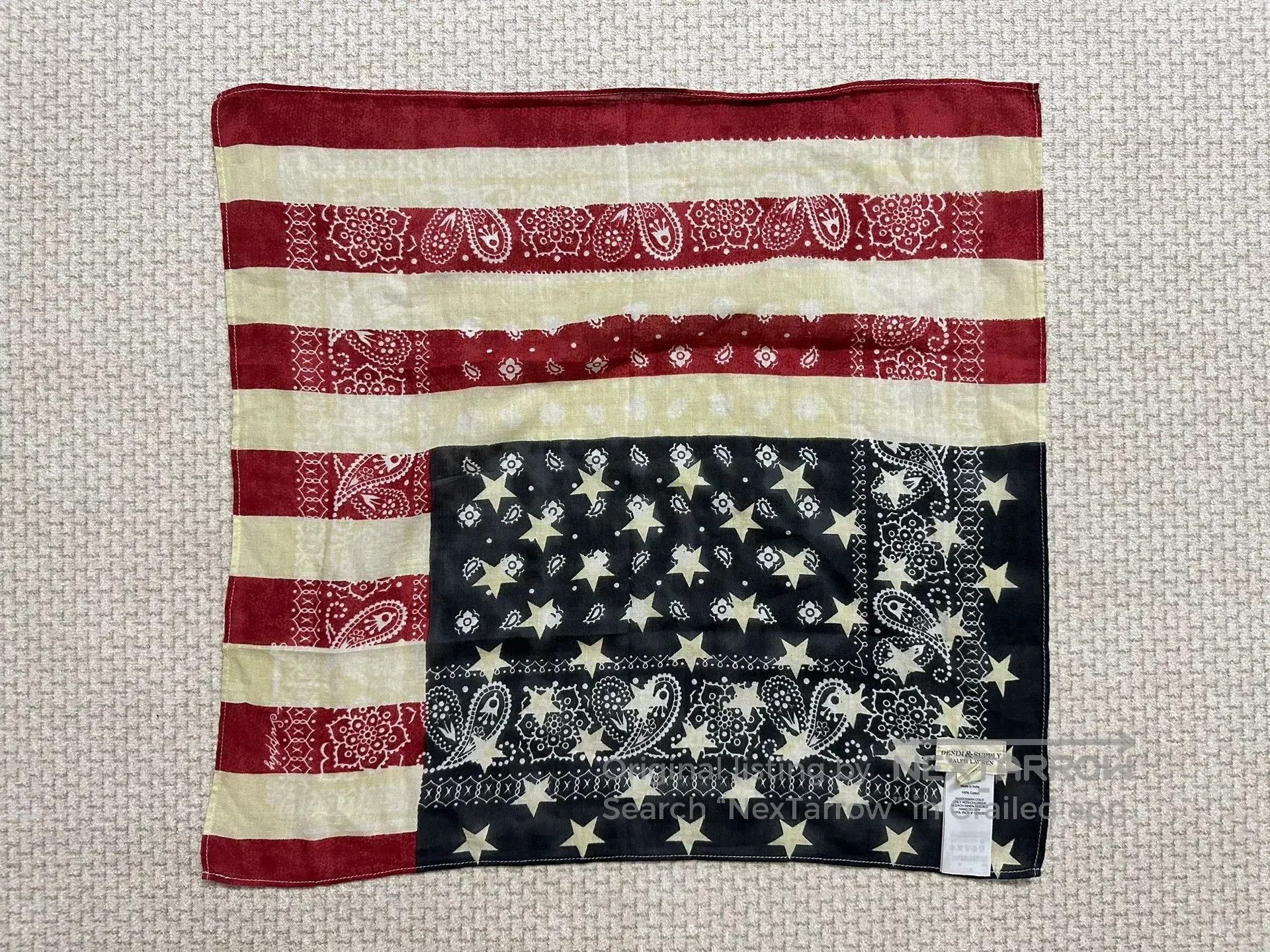 Denim & Supply Ralph Lauren Ralph Lauren Paisley Stars Stripes Bandana. Size ONE SIZE - 2 Thumbnail