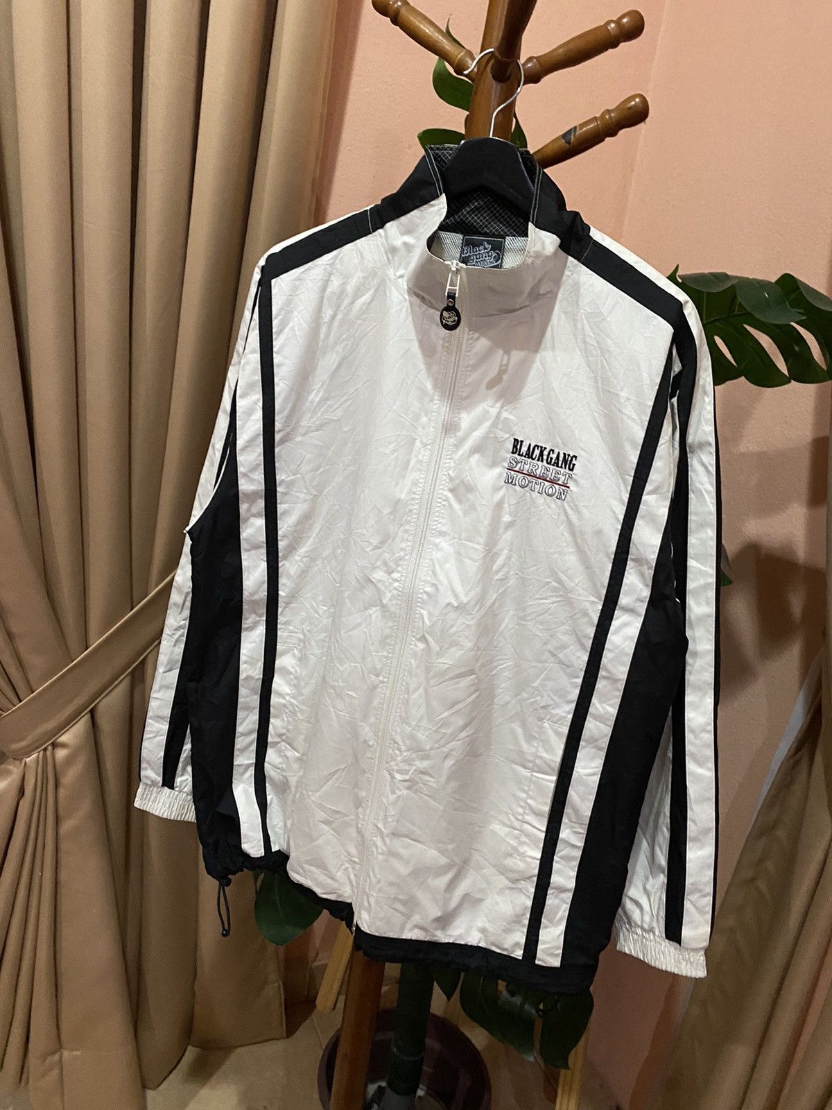 Other VINTAGE Y2K BLACK GANG WINDBREAKER Size US L / EU 52-54 / 3 - 4 Thumbnail