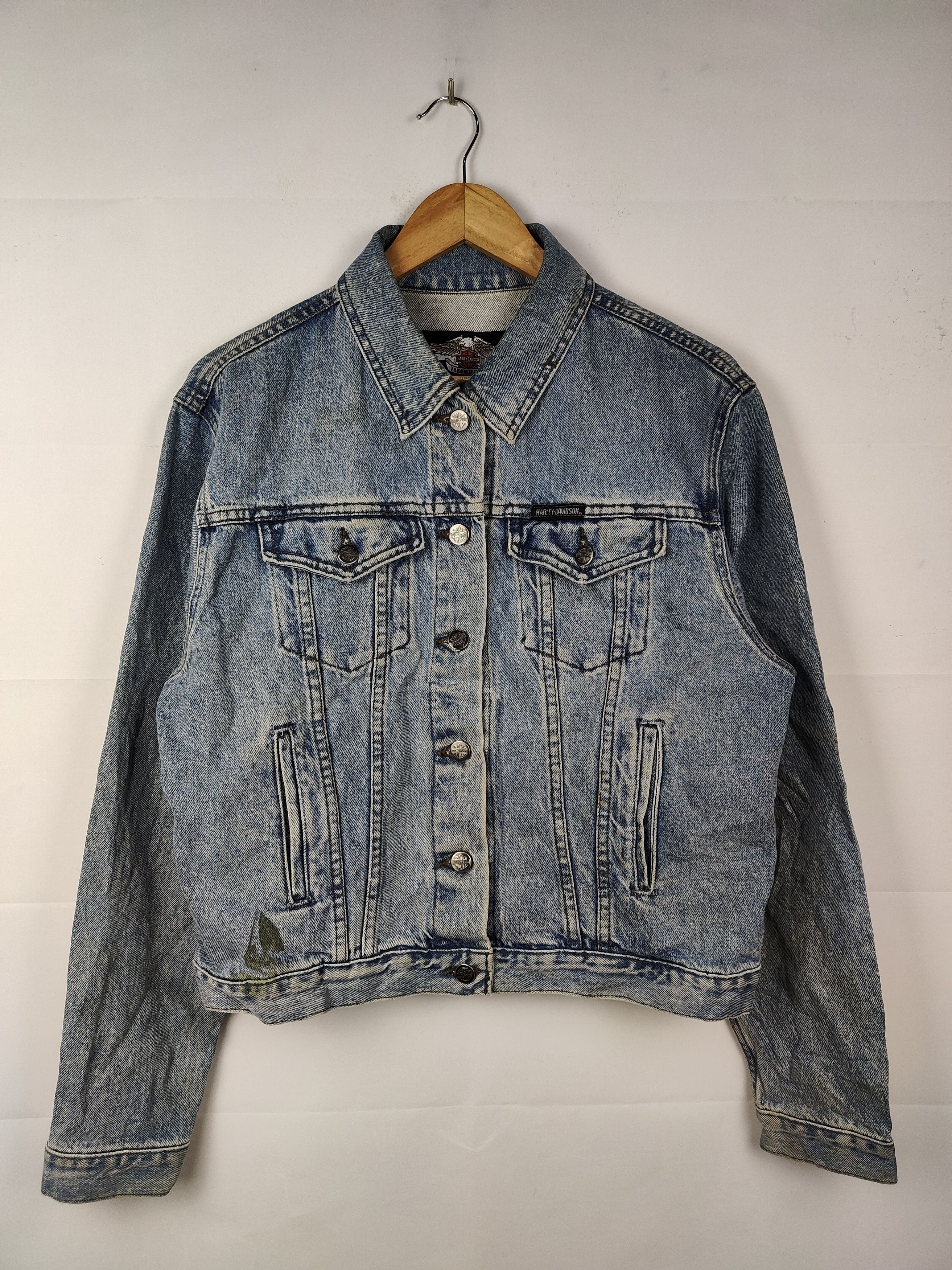 Harley Davidson × Vintage Vintage Harley Davidson Denim Jacket Size US M / EU 48-50 / 2 - 1 Thumbnail