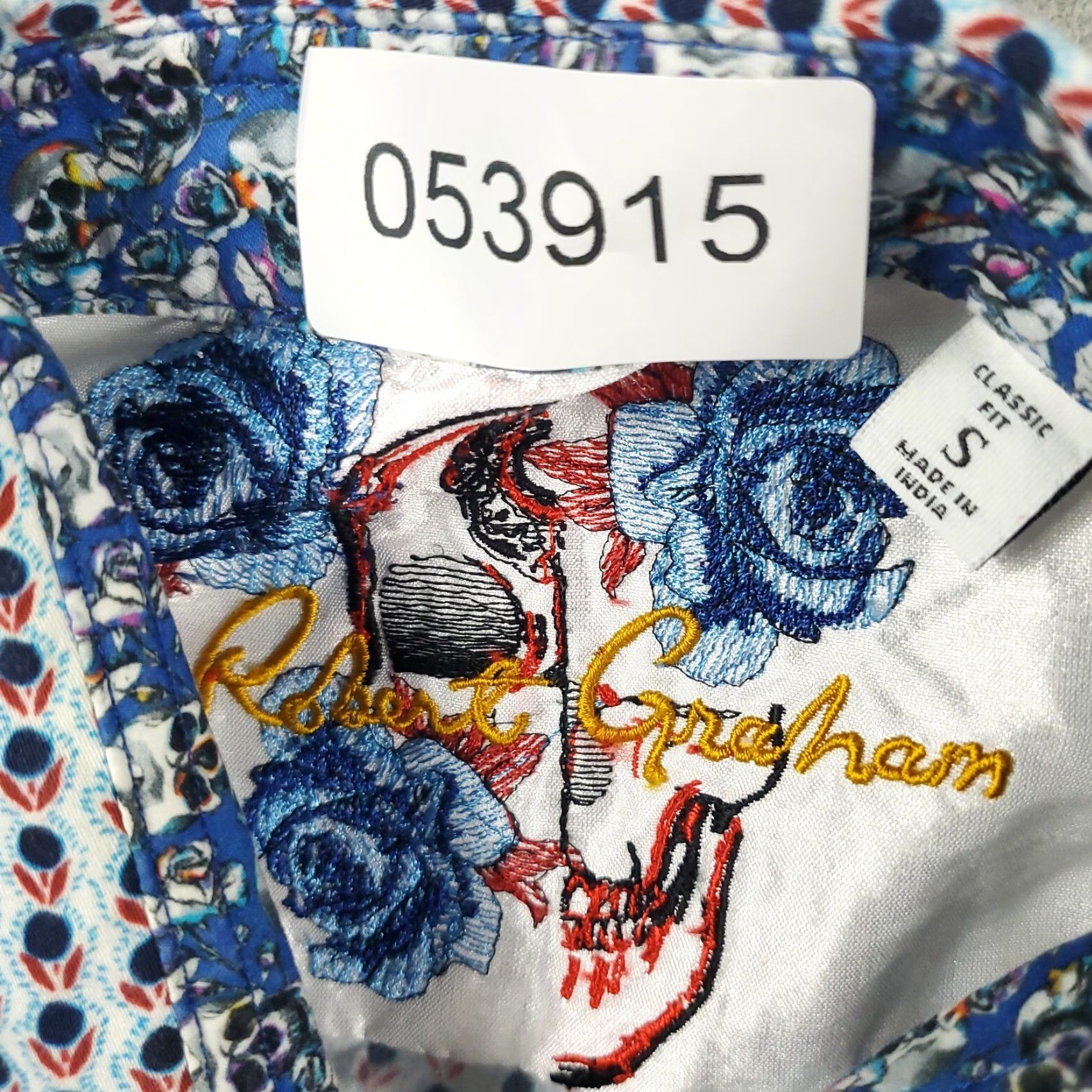 Robert Graham Robert Graham Shirt Mens Small Blue Floral Casual Button Up Short Sleeve Size US S / EU 44-46 / 1 - 6 Thumbnail