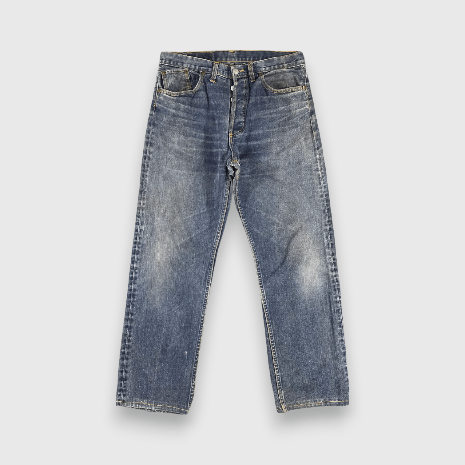 Levi's 90s Vintage Ripped Levis 501 Earth Tone Jeans-J1563 Size US 32 / EU 48 - 1 Thumbnail