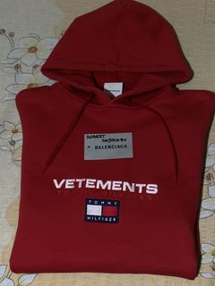 Vetements Black Tommy Hilfiger Edition Double Sleeve Hoodie Vetements