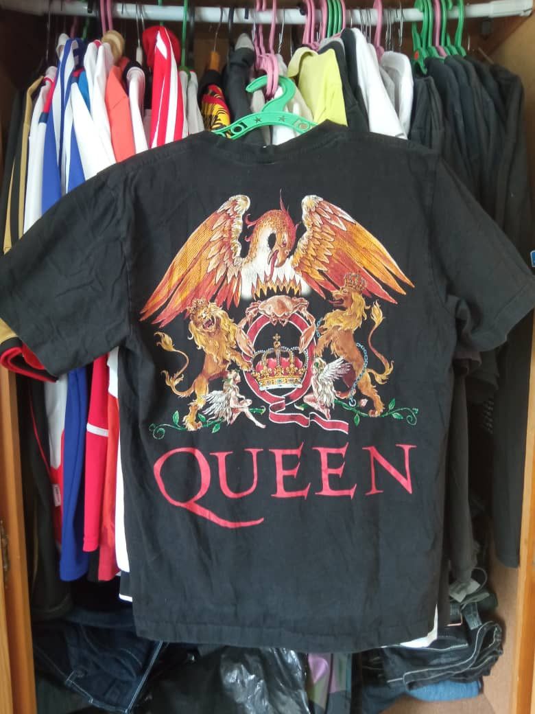 Band Tees × Vintage VINTAGE 90's QUEEN single stitched ROCK BAND MEN'S SHIRT Size US M / EU 48-50 / 2 - 6 Thumbnail