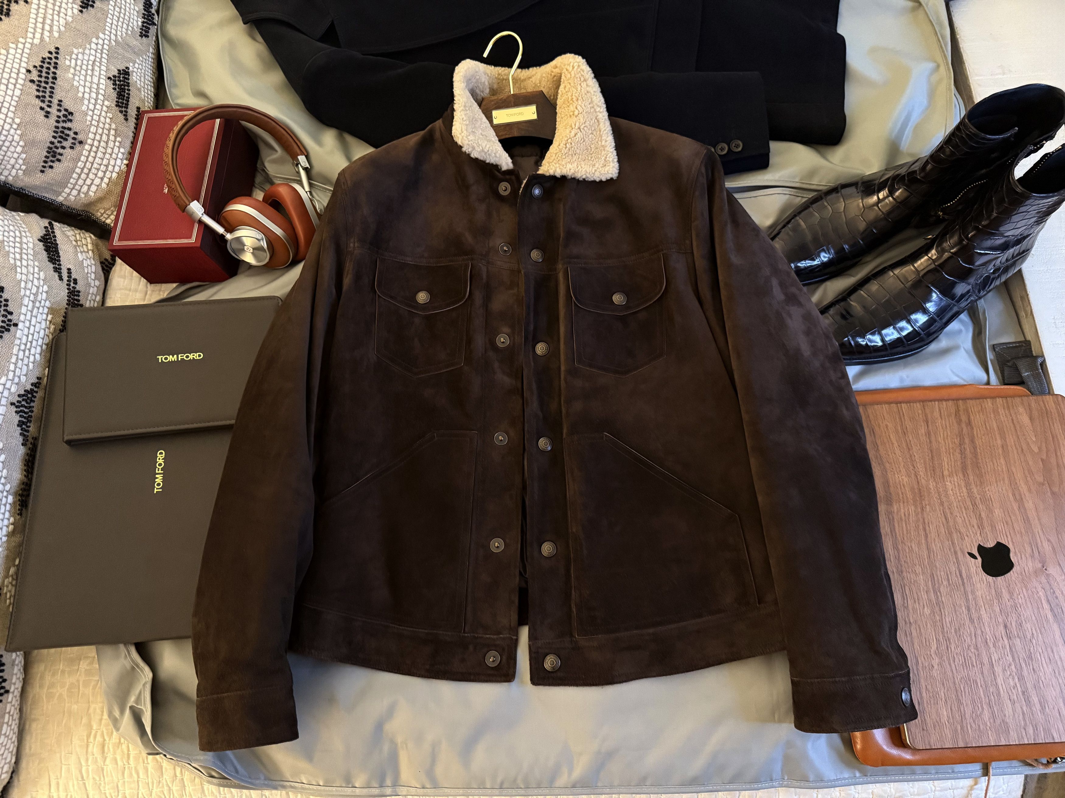Tom Ford A-List Celeb Favorite, Coveted $9,800 w/tax Suede Shearling Size US M / EU 48-50 / 2 - 16 Thumbnail