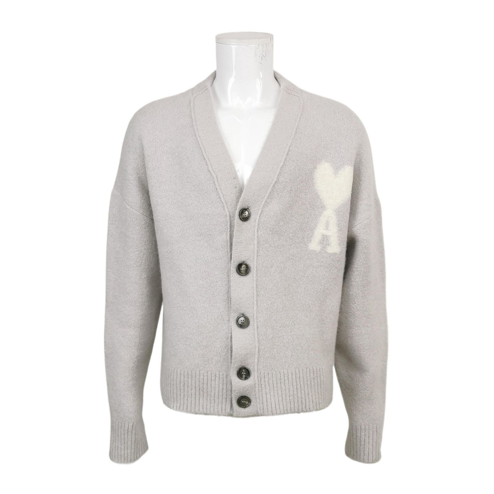 Louis Vuitton AMI Gray V-Neck Button Cardigan XL Size US XL / EU 56 / 4 - 1 Thumbnail