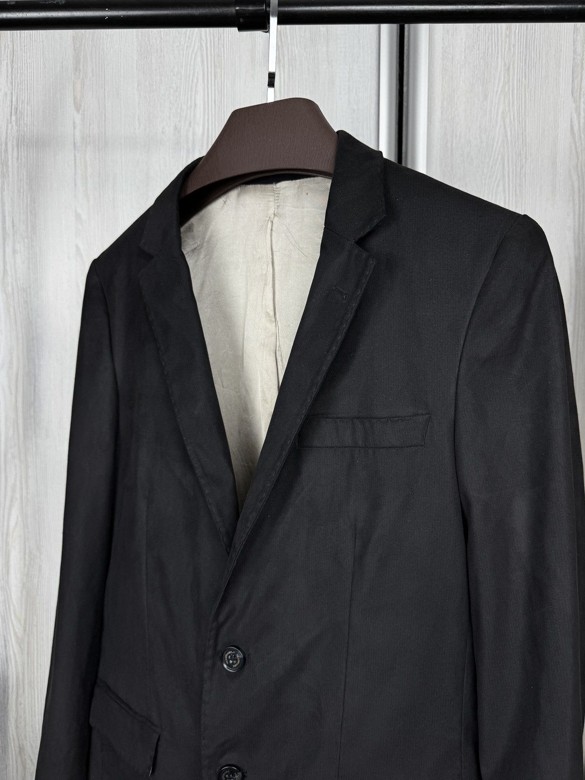 Billionaire Couture Billionaire black 2 button small stripped pattern blazer Size 38R - 6 Thumbnail