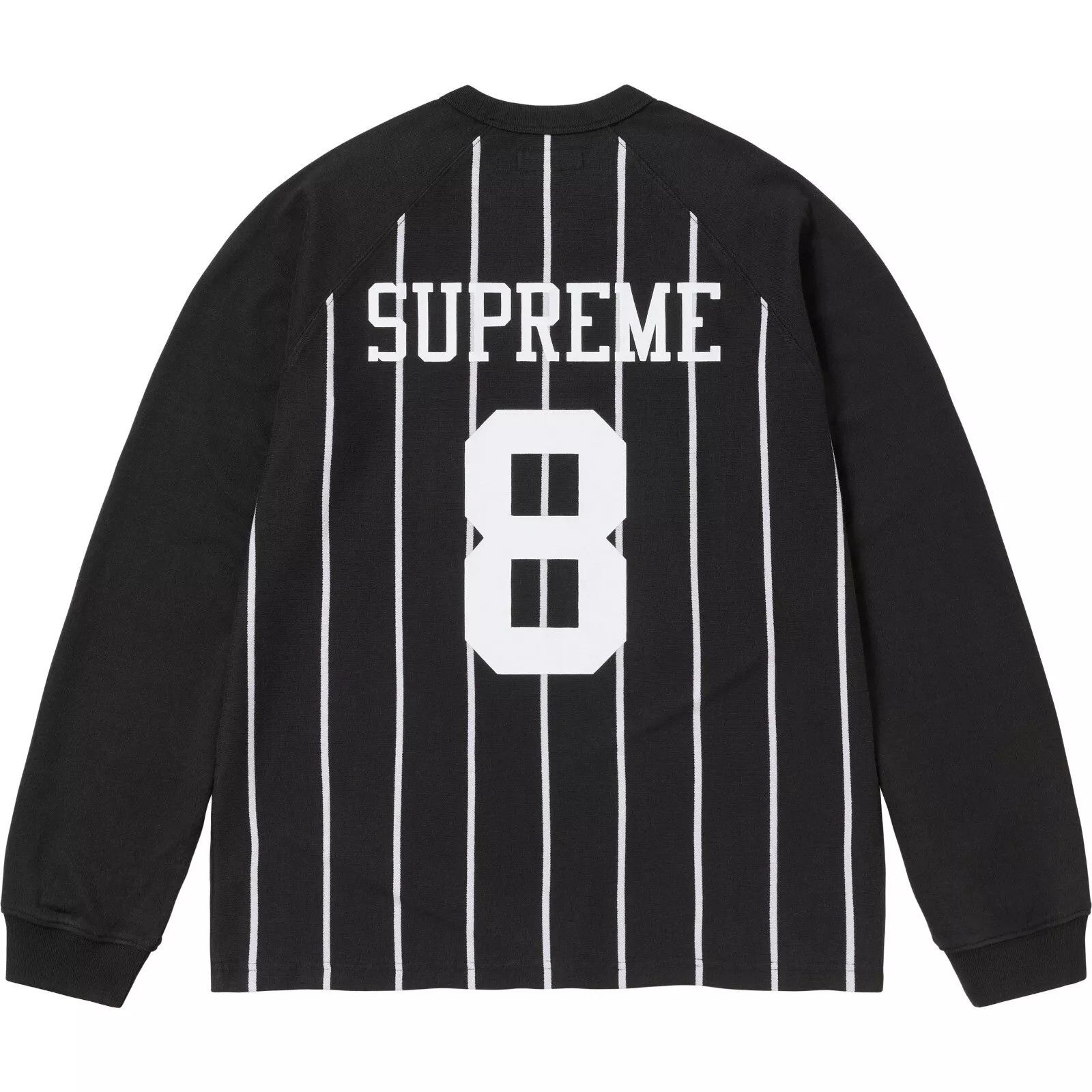 Supreme Supreme FW24 Stripe Raglan Longsleeve Top Black Size XXL New Size US XXL / EU 58 / 5 - 5 Thumbnail
