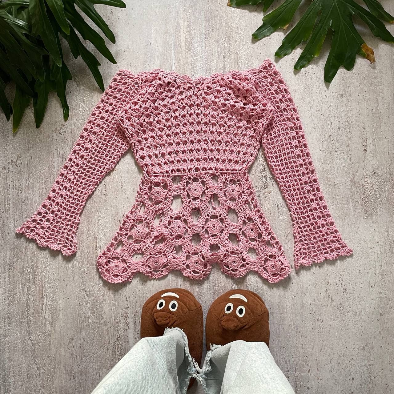 Vintage VINTAGE Y2K FIONELLA KNITTED DRESS FLOWER BARBIE PINK Size M / US 6-8 / IT 42-44 - 2 Thumbnail