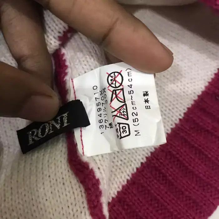 Japanese Brand Roni Bobble Beanie Hat Size ONE SIZE - 4 Thumbnail