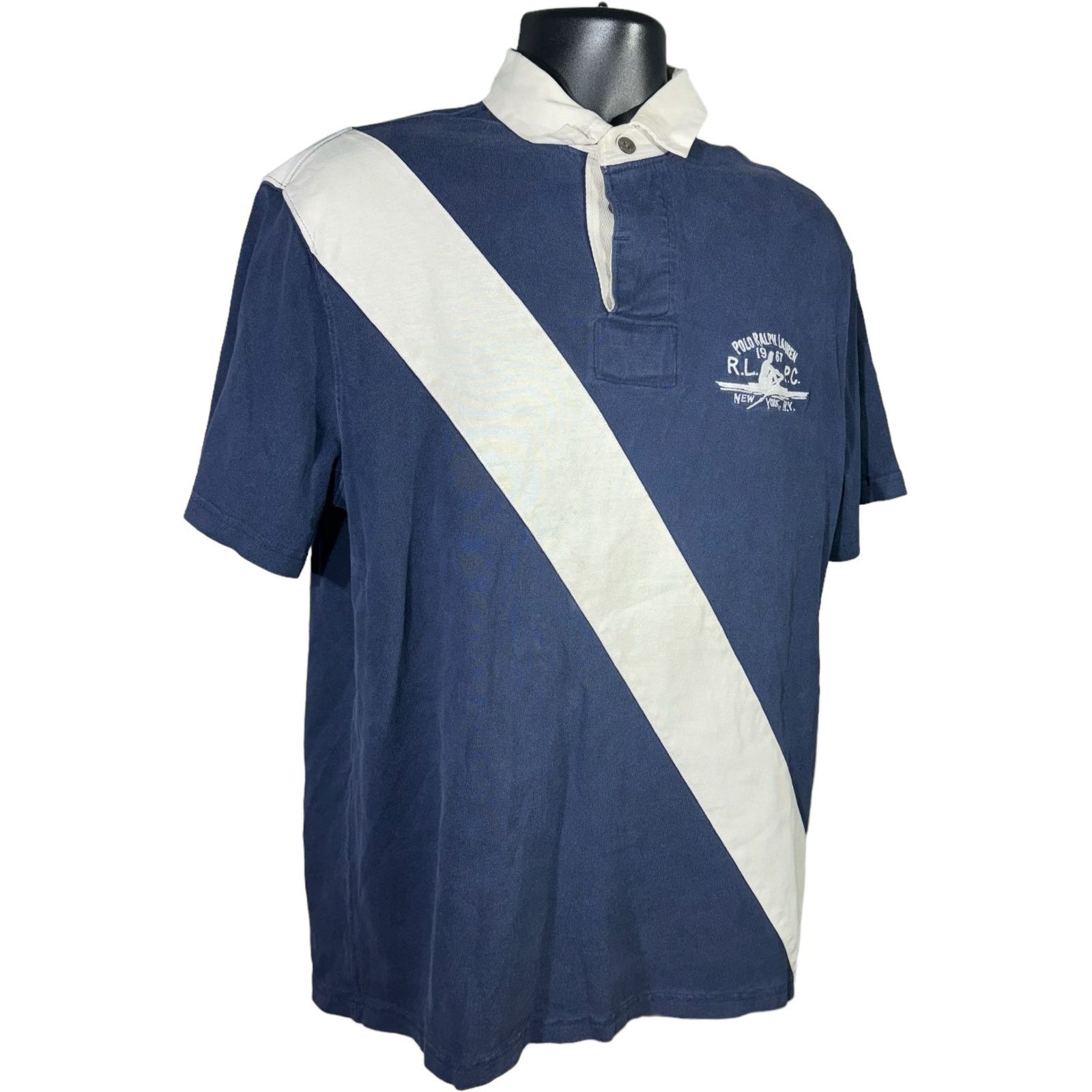 Polo Ralph Lauren Vintage Polo Ralph Lauren Short Sleeve Rowing Crest Rugby Size US M / EU 48-50 / 2 - 4 Thumbnail
