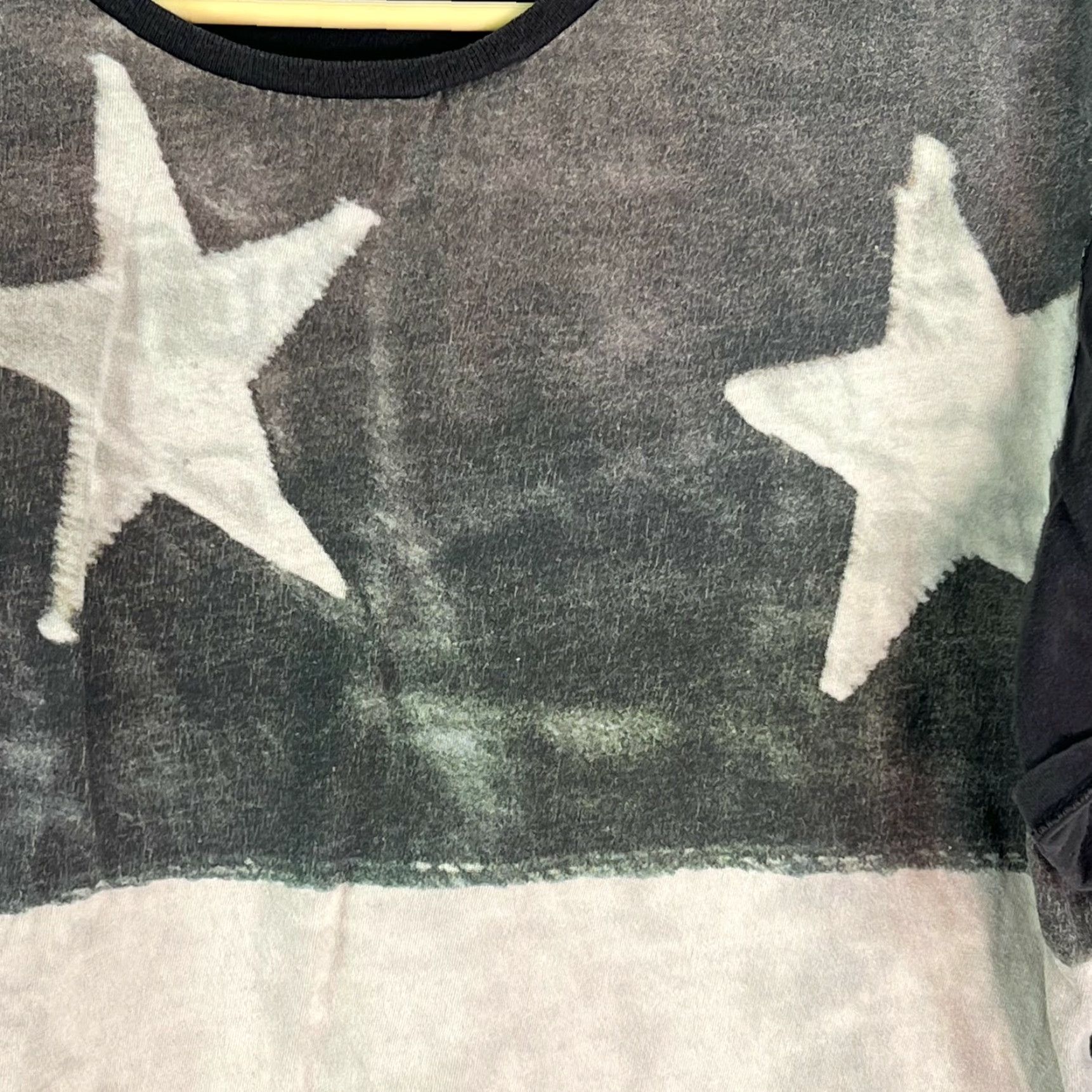 American Eagle Outfitters American Eagle Outfitters Mens T Shirt Core: American Flag Black Slouchy XL Crew Neck Graphic Print, 100% Cotton, Short Sleeve, Pullover, Easy Care Size US XL / EU 56 / 4 - 4 Thumbnail