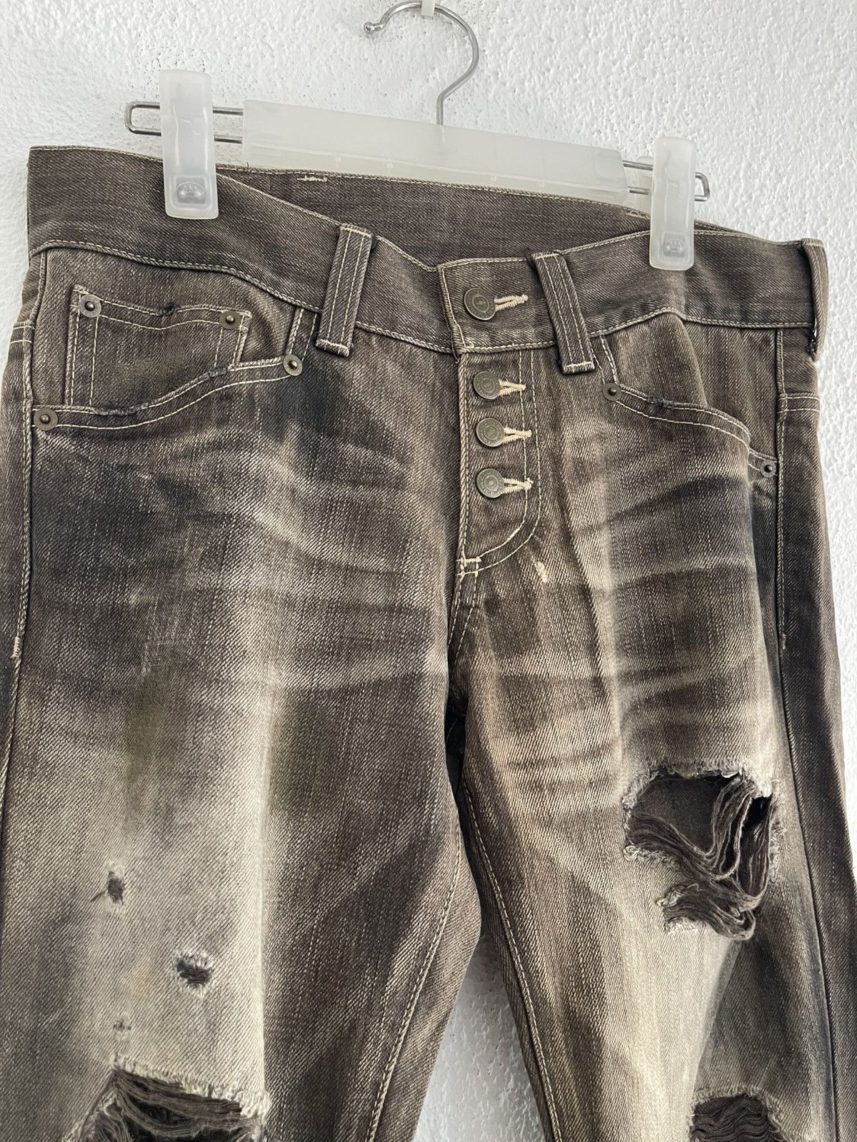 Tornado Mart Tornado Mart Rusty Mud Flared Jeans Distressed I6W9 Type Shi Size US 31 - 5 Thumbnail