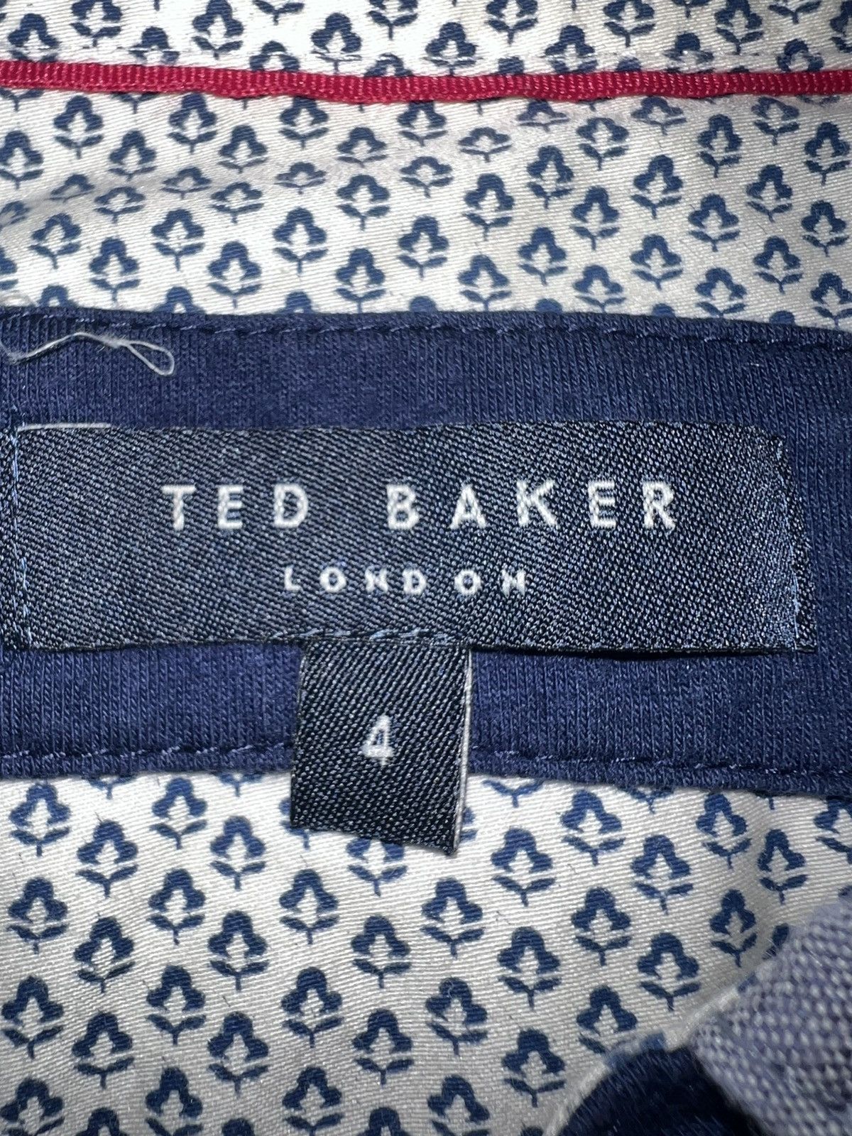 Ted Baker Blue/White Polo - Size Medium