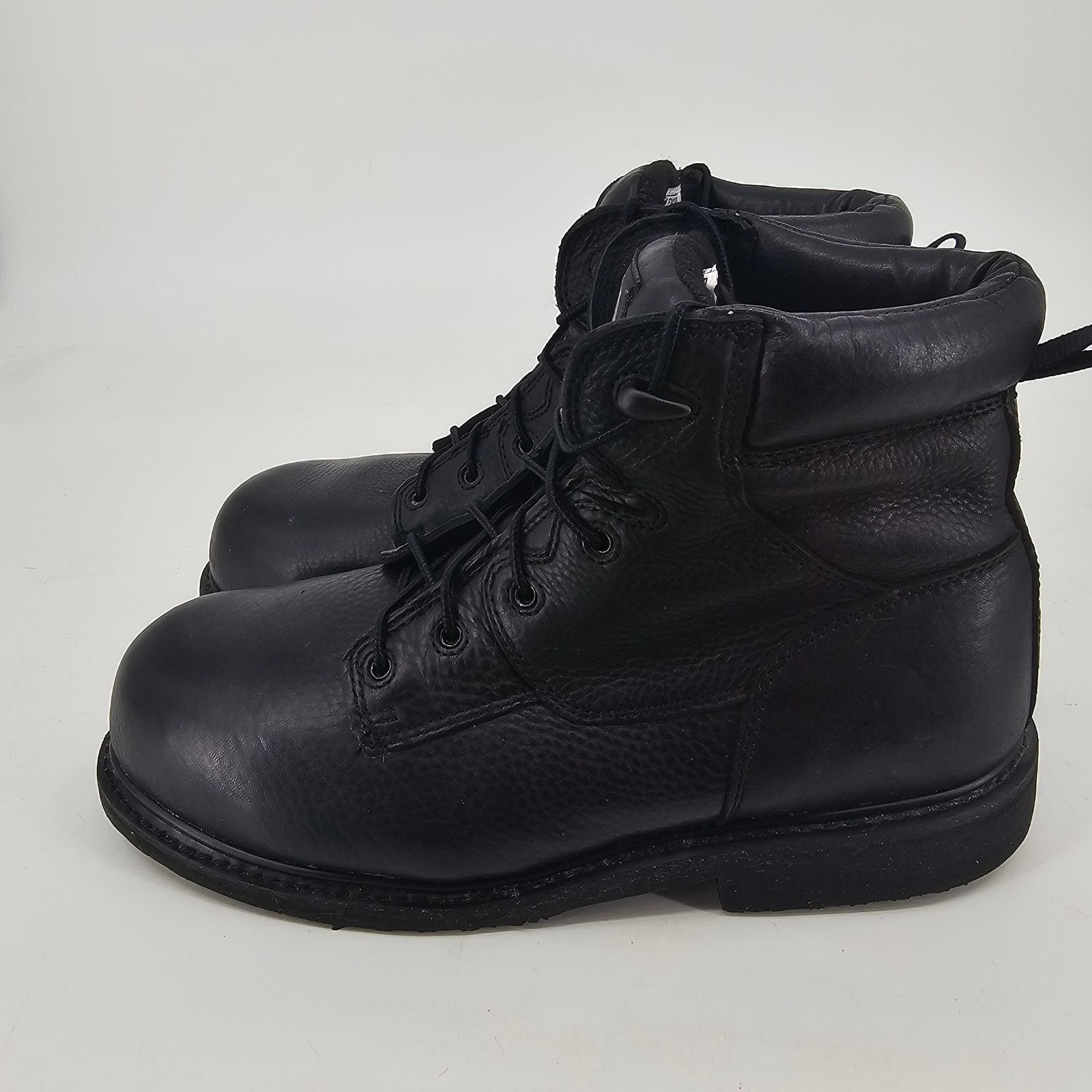 Other SlipGrips Black Leather Spider Grip Steel Toe Work Boot 12 W Size US 12 / EU 45 - 3 Thumbnail