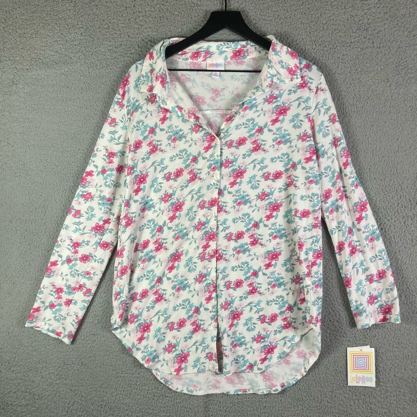 Other Lularoe Pajama Shirt Top Womens Button Medium Floral NWT New Size M / US 6-8 / IT 42-44 - 4 Thumbnail