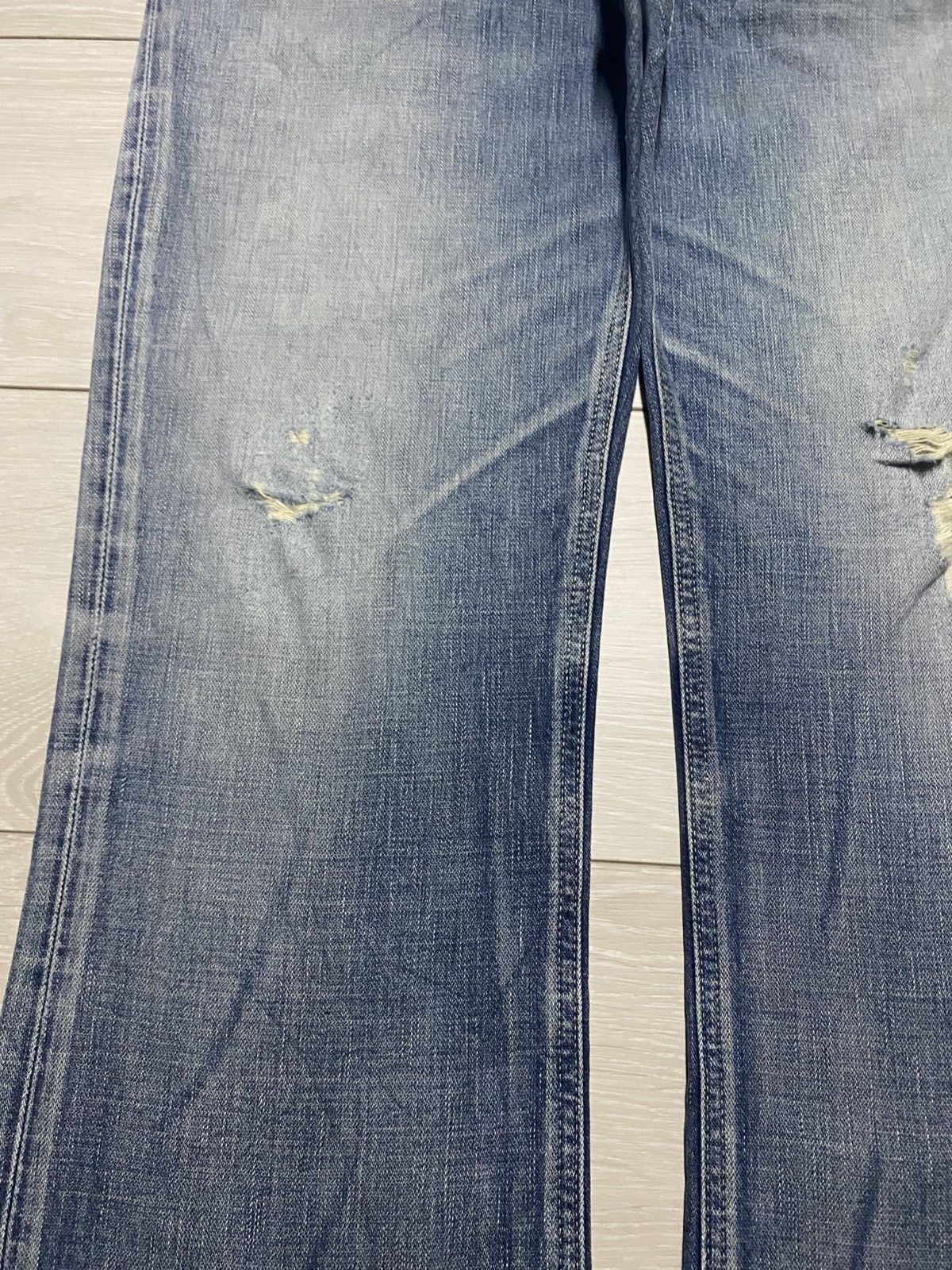KOZABURO × Wrangler Wrangler Euro Fit Wide Leg Baggy Distressed Jeans Size US 34 / EU 50 - 7 Thumbnail