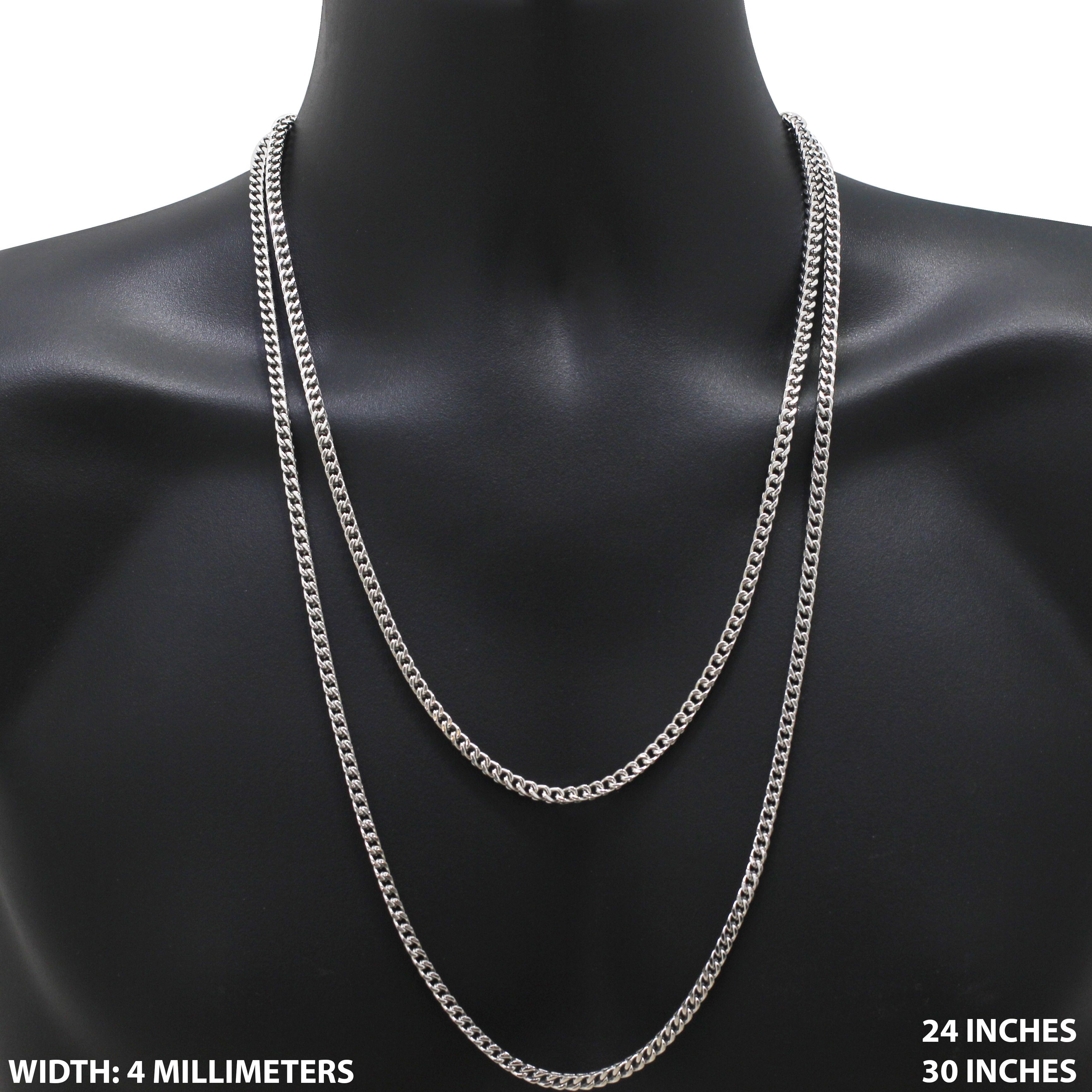 Other 316L Stainless Steel 4mm Franco Chain Necklace 24” Size ONE SIZE - 1 Thumbnail