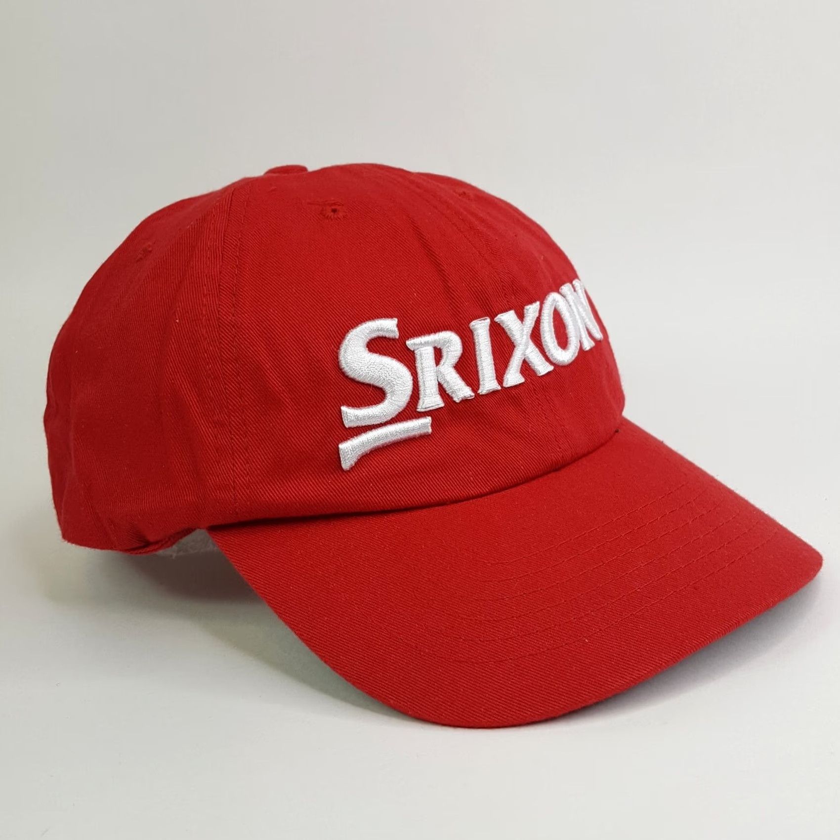 Logo 7 VINTAGE Srixon Golf Red Twill PGA Hat Baseball Cap Logo Sports VTG Adjustable Snaptback Men Cotton Twill 90s Golf Casual Mens Size ONE SIZE - 2 Thumbnail
