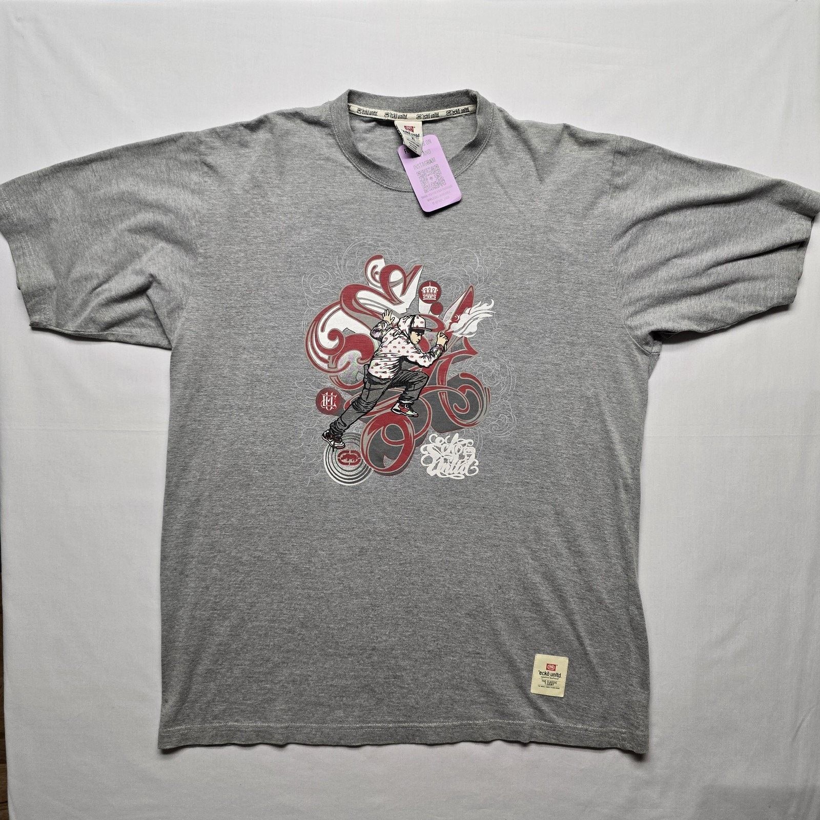 Ecko Unltd. Ecko Unltd Shirt Mens Extra Large Gray Classic Tee Graphic Size US XL / EU 56 / 4 - 1 Thumbnail