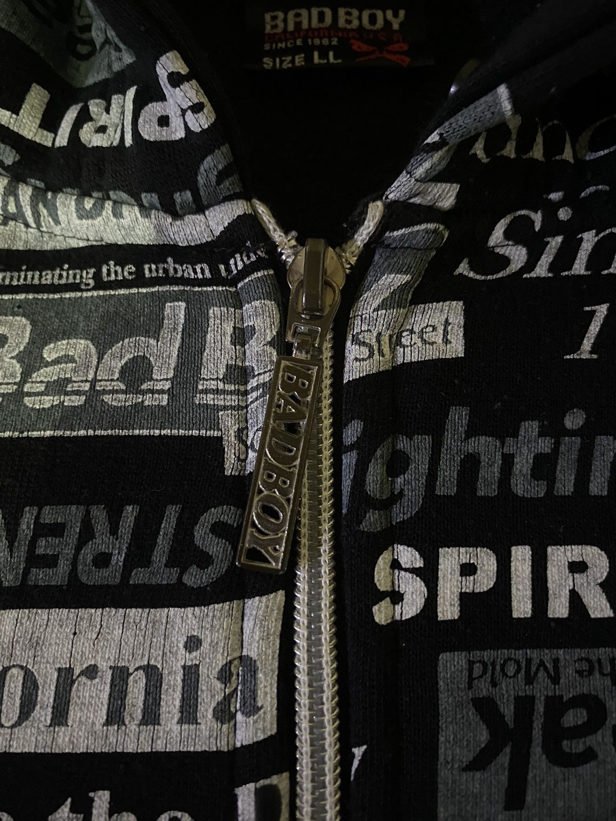 Japanese Brand × Vintage 🔥RARE🔥🔥BAD BOY Full Print Hoodie Size US XL / EU 56 / 4 - 6 Thumbnail
