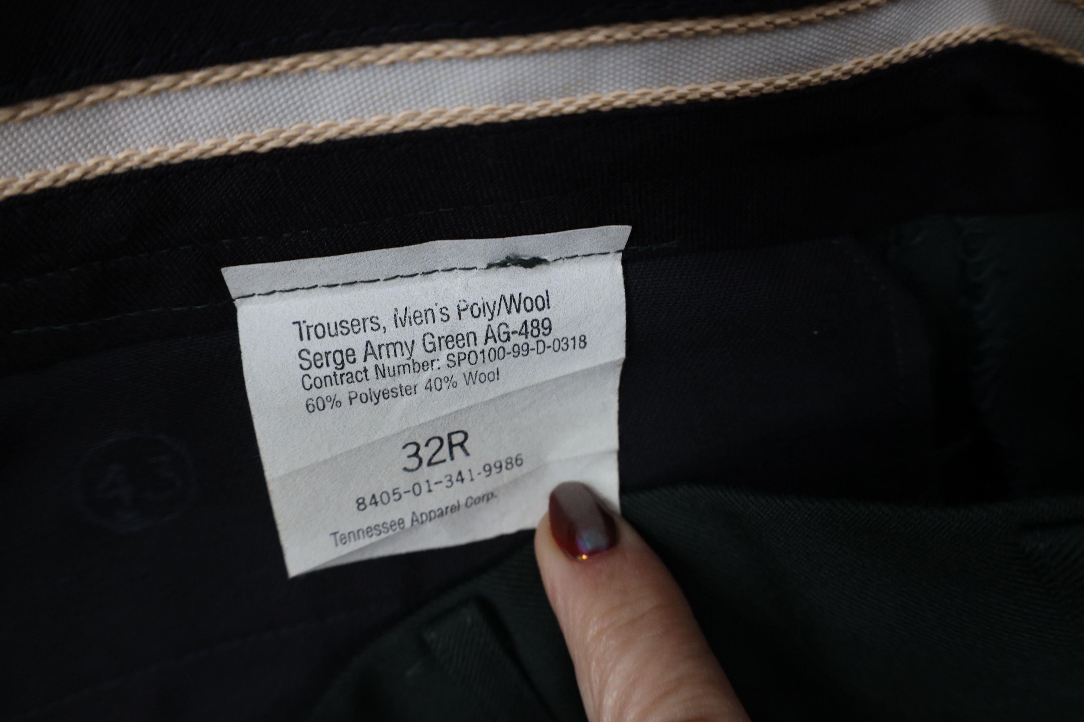 Vintage Vintage 90s USGI Army Serge Green Wide Leg Chino Pants USA Size US 32 / EU 48 - 6 Thumbnail