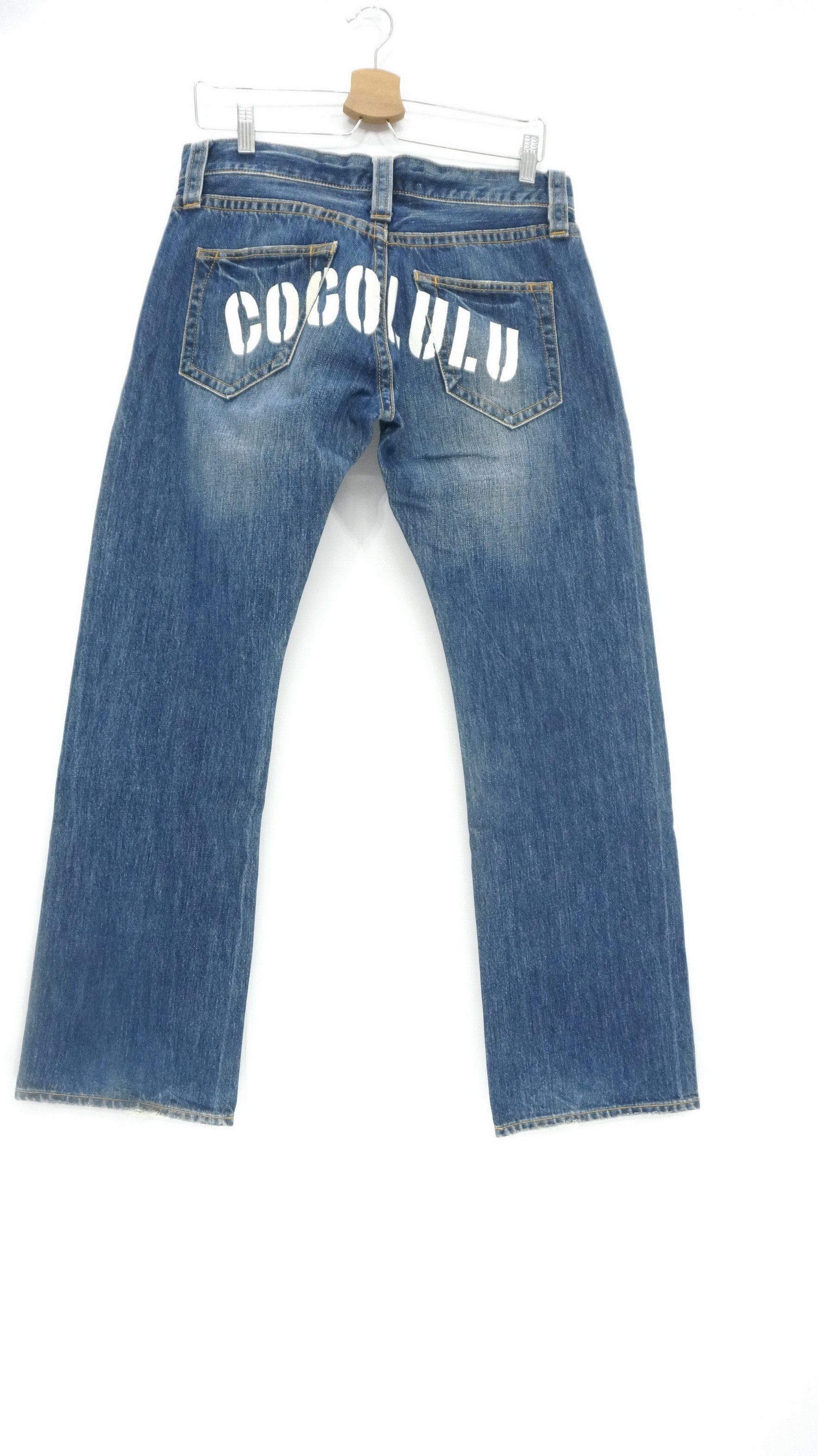 Designer Japan COCOLULU Spell Out Blue Jeans Size US 30 / EU 46 - 1 Thumbnail
