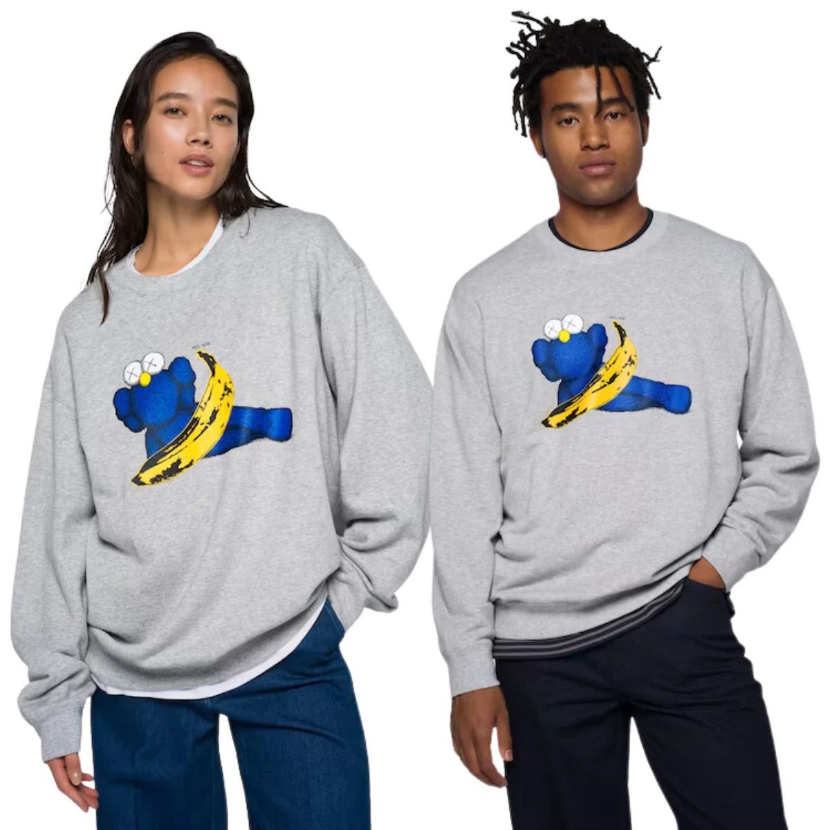 Andy Warhol × Kaws × Uniqlo UNIQLO X KAWS + WARHOL BANANA ART GRAPHIC SWEATSHIRT Size US L / EU 52-54 / 3 - 1 Thumbnail