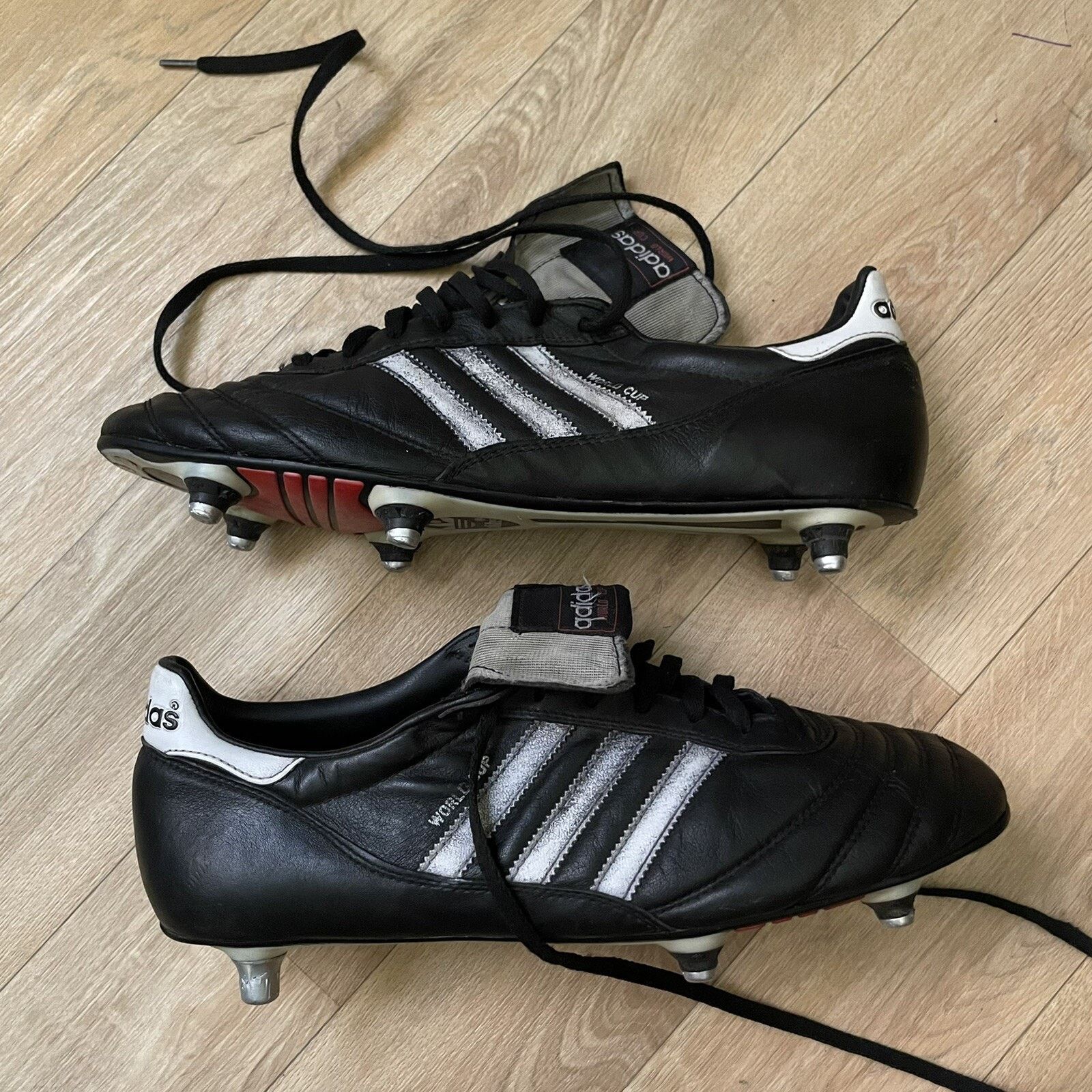 Adidas VINTAGE Adidas World Cup 1995 SOCCER Cleats Made in France Size US 11.5 / EU 44-45 - 3 Thumbnail